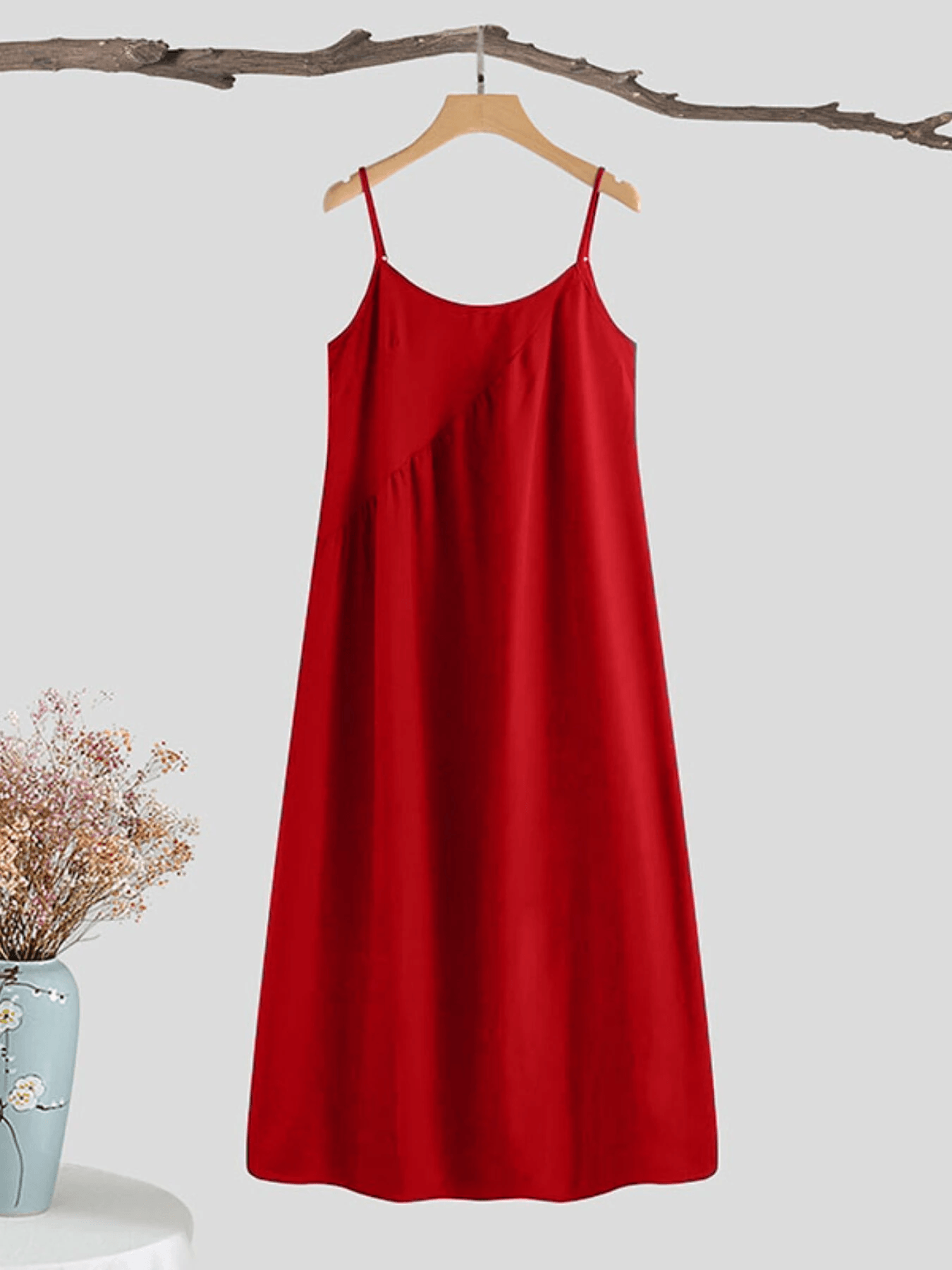 Plus Size Sleeveless Maxi Dress Casual Solid Summer Long Dress 0