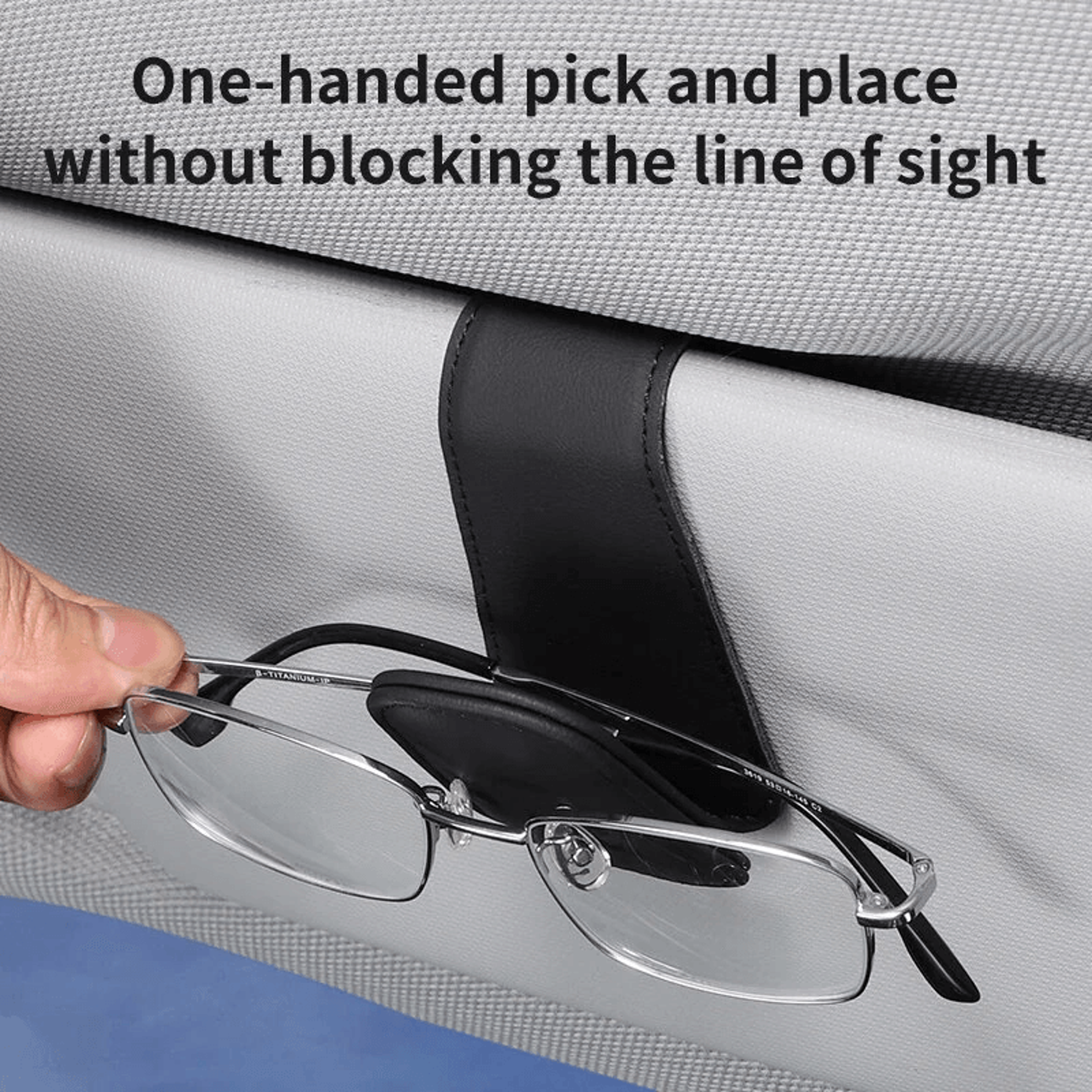 Car Sun Visor Sunglasses Holder Clip With Document Storage 2