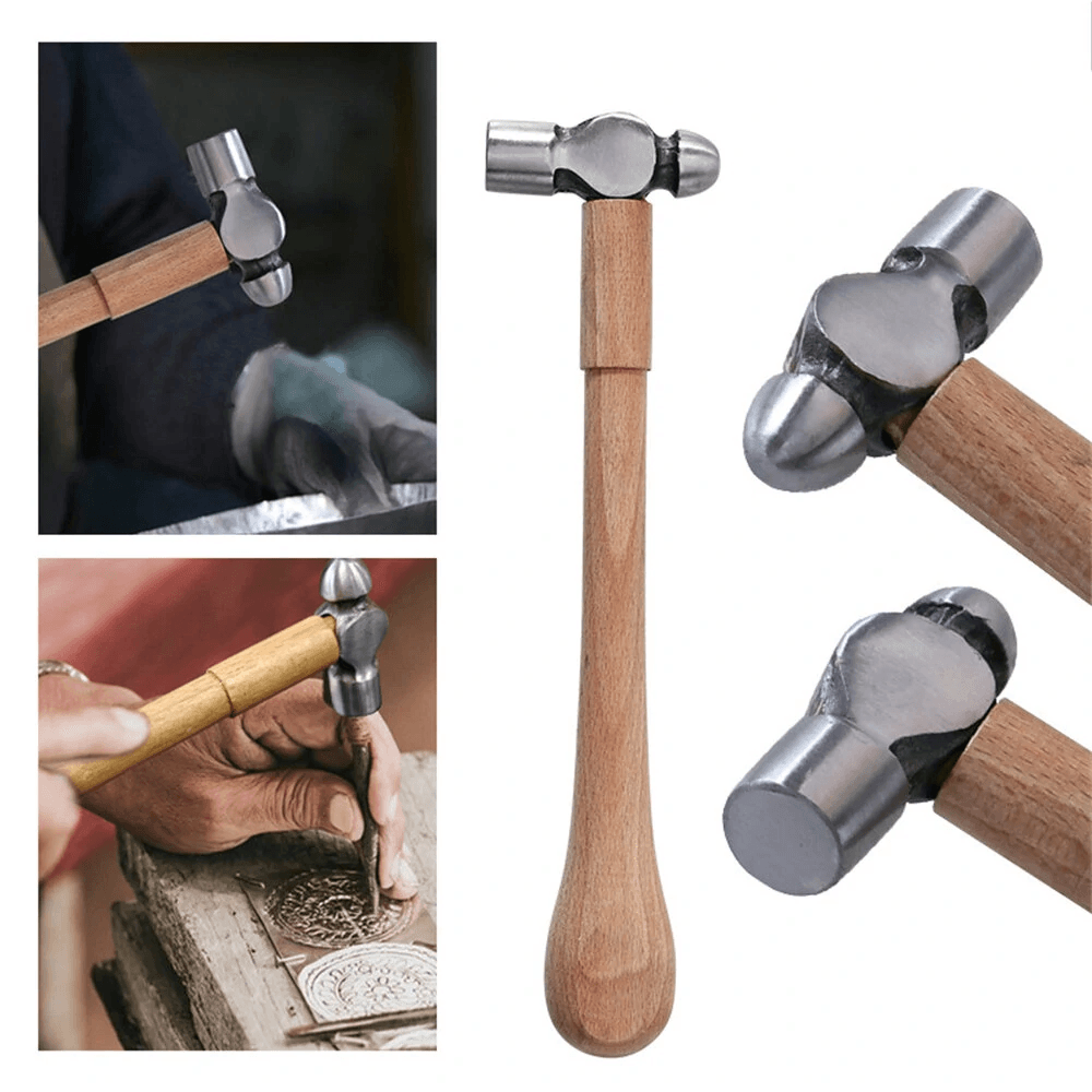 Mini Jewelry Hammer With High Carbon Steel Head And Wooden Handle 1
