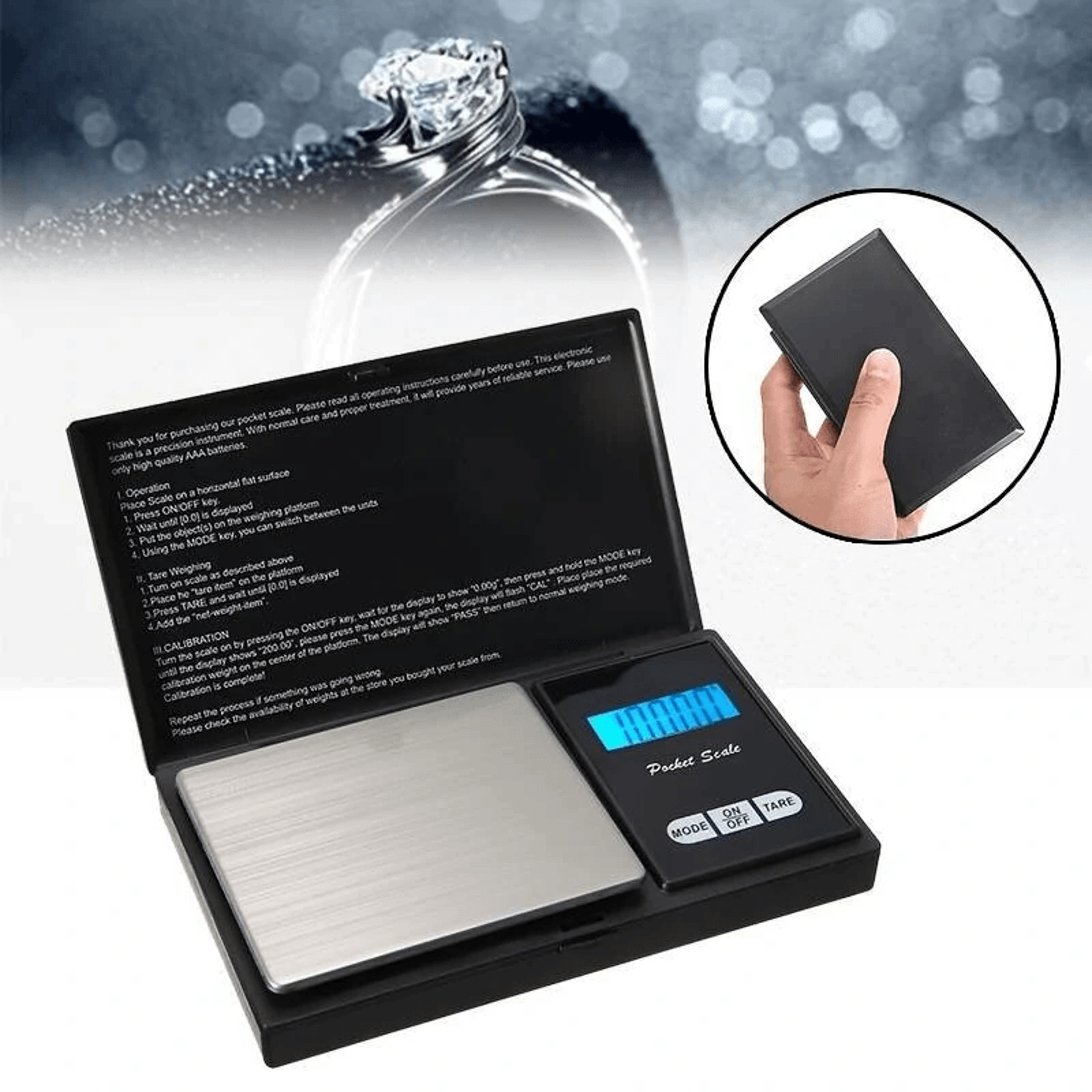 Mini Digital Pocket Scale For Jewelry Gold Coins And Small Items 5