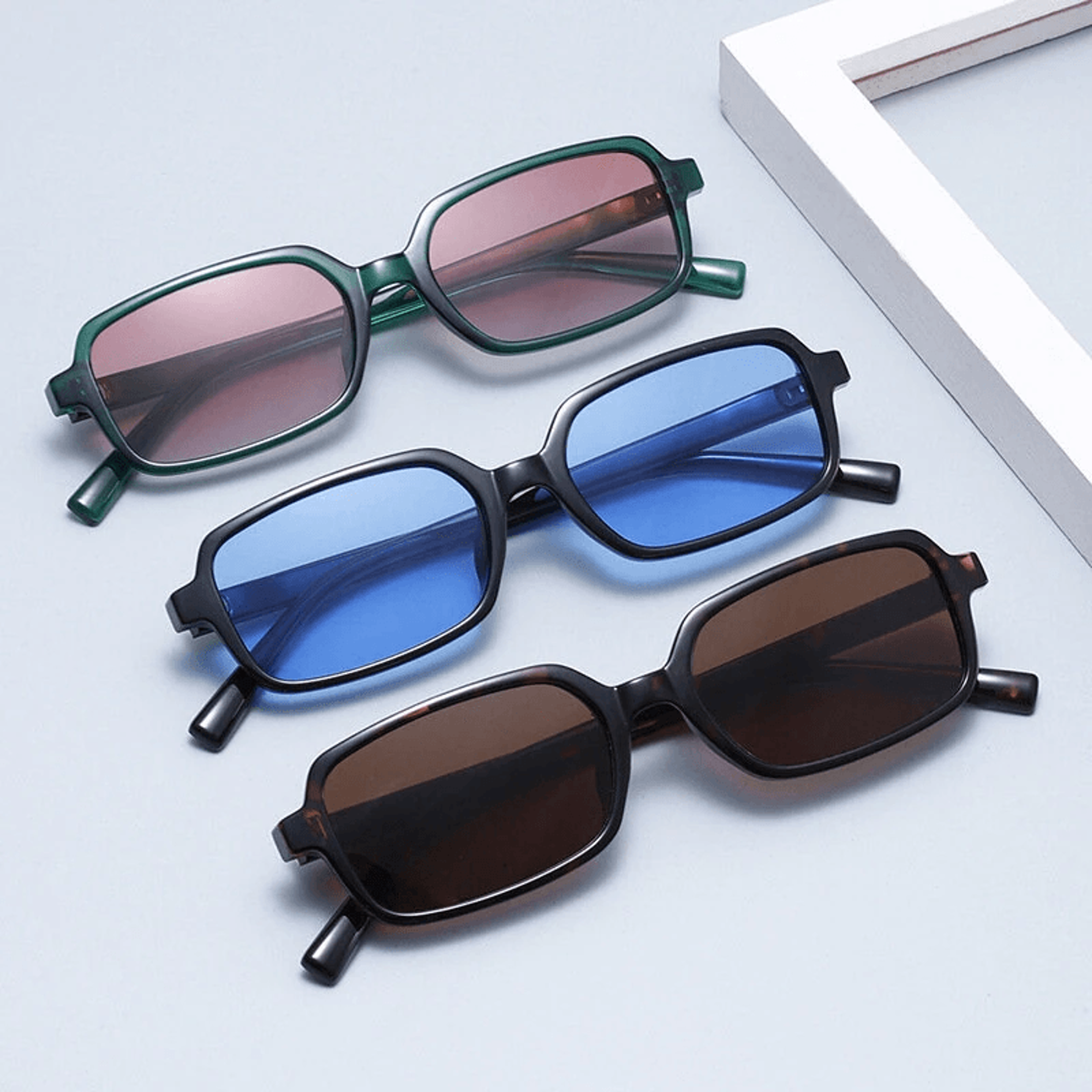 Small Rectangle Polarized Sunglasses With Protection 1