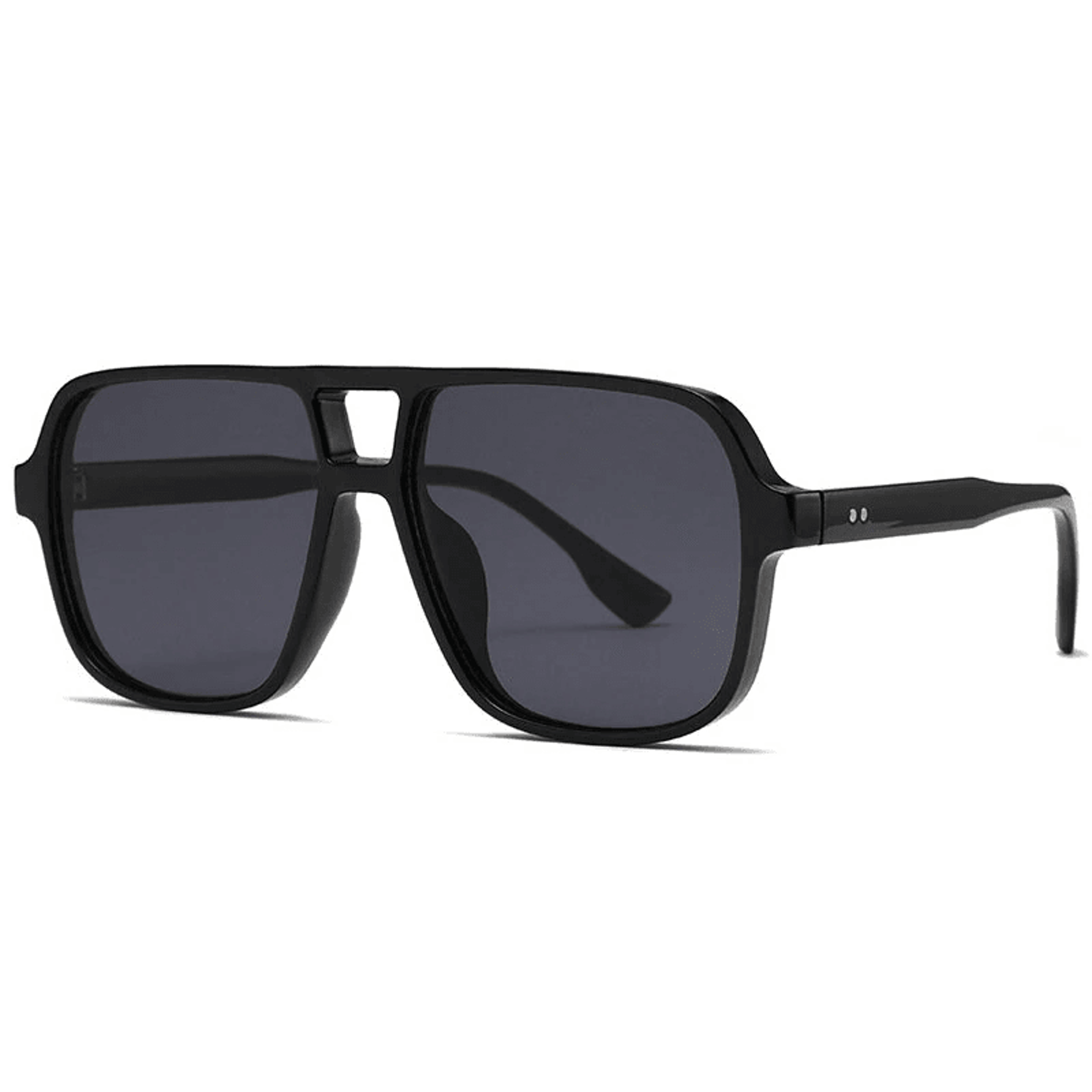 Square Double Bridge Pilot Sunglasses With Protection For Men And Women 4