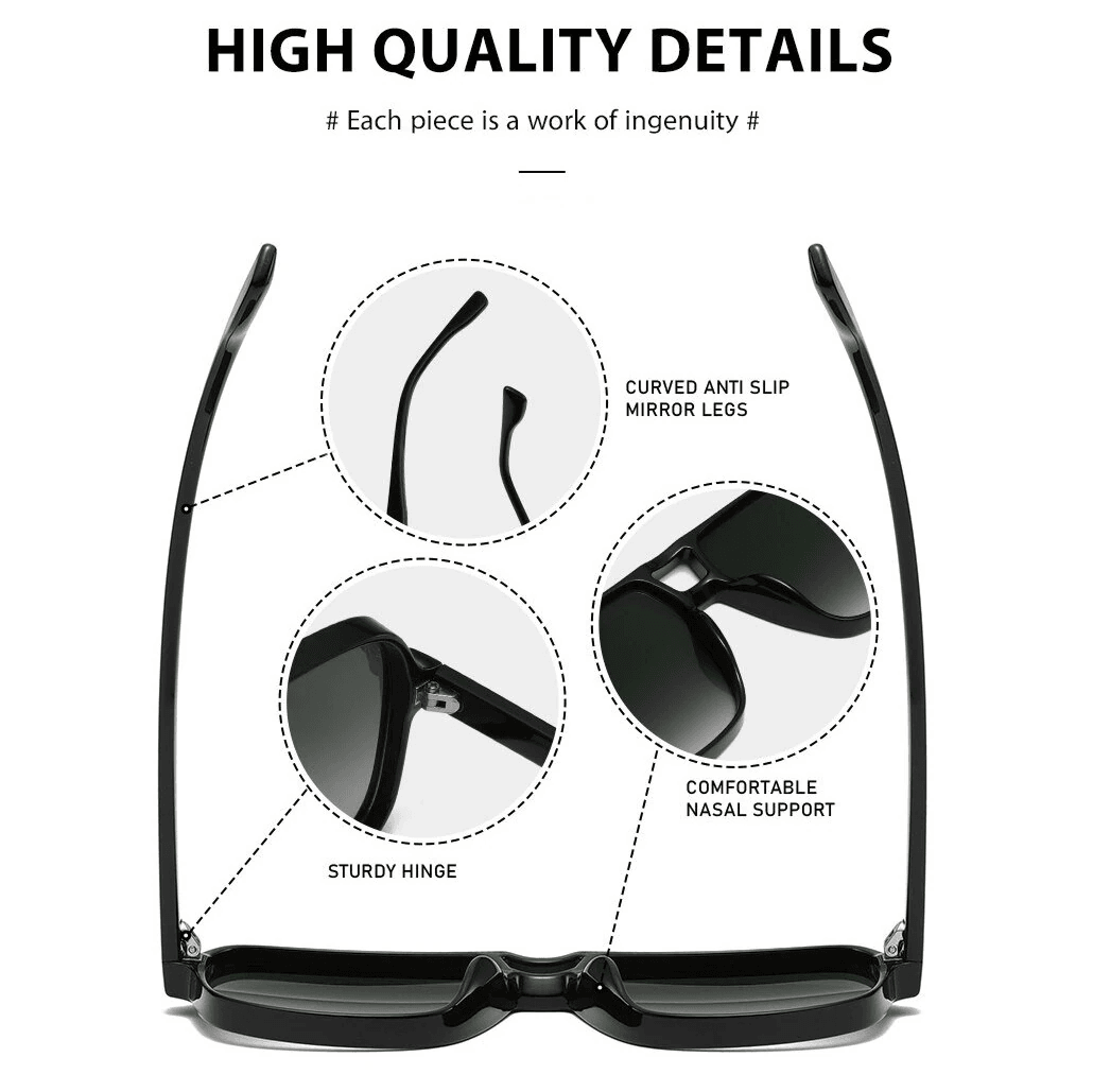 Square Double Bridge Pilot Sunglasses With Protection For Men And Women 1