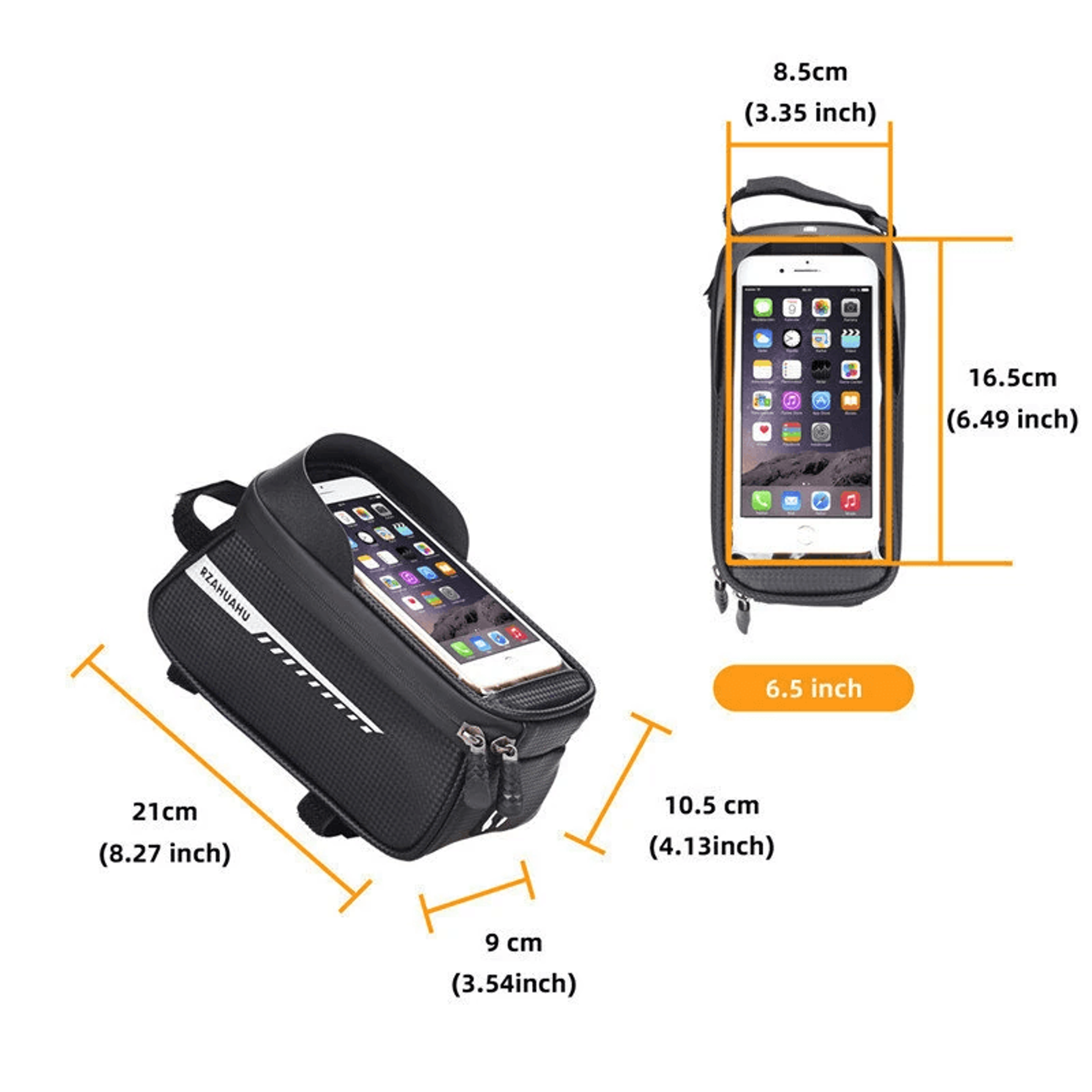 Waterproof Bike Phone Bag With Touchscreen Holder And Reflective Strip 7