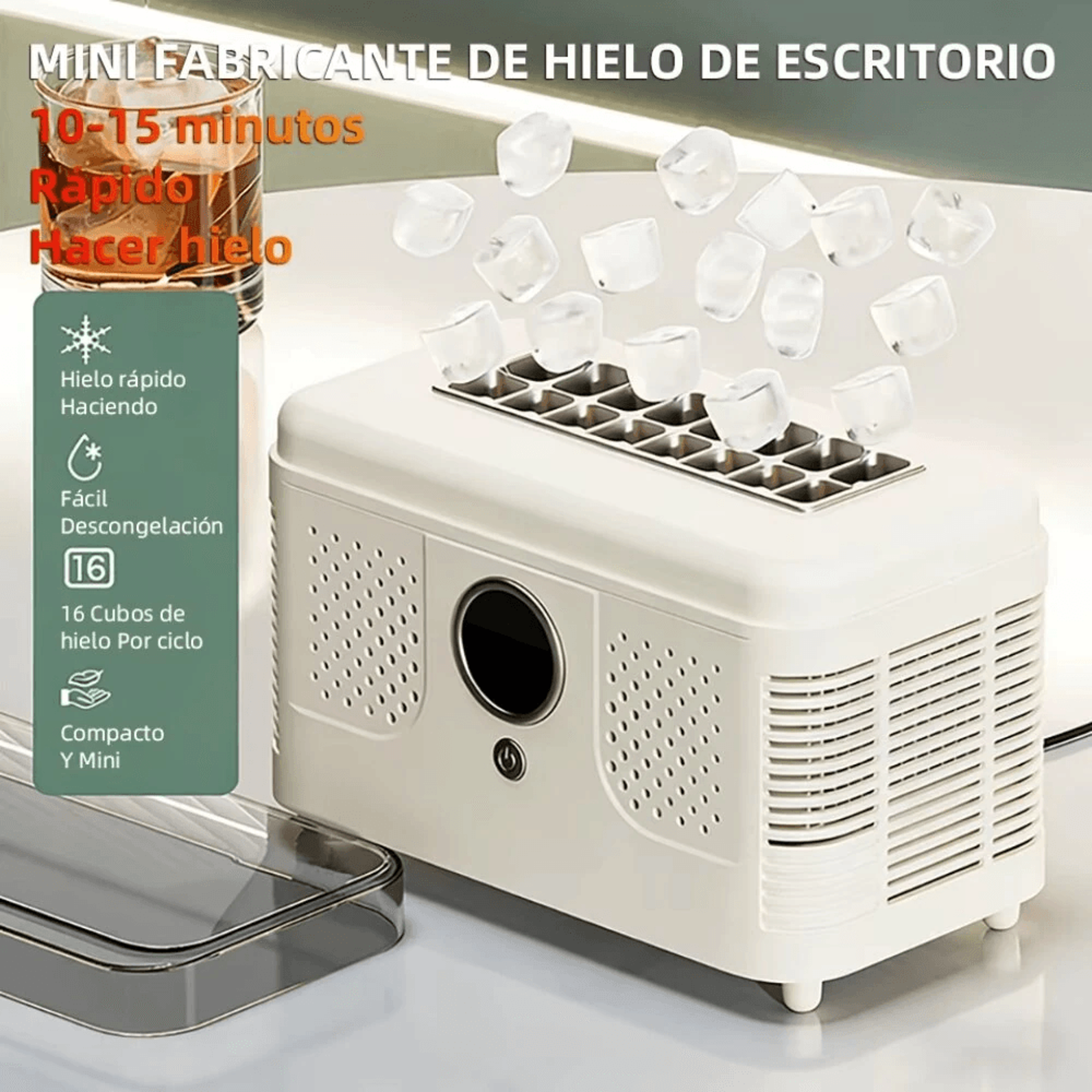 Portable Countertop Ice Maker With Cube Fast Ice Making 4