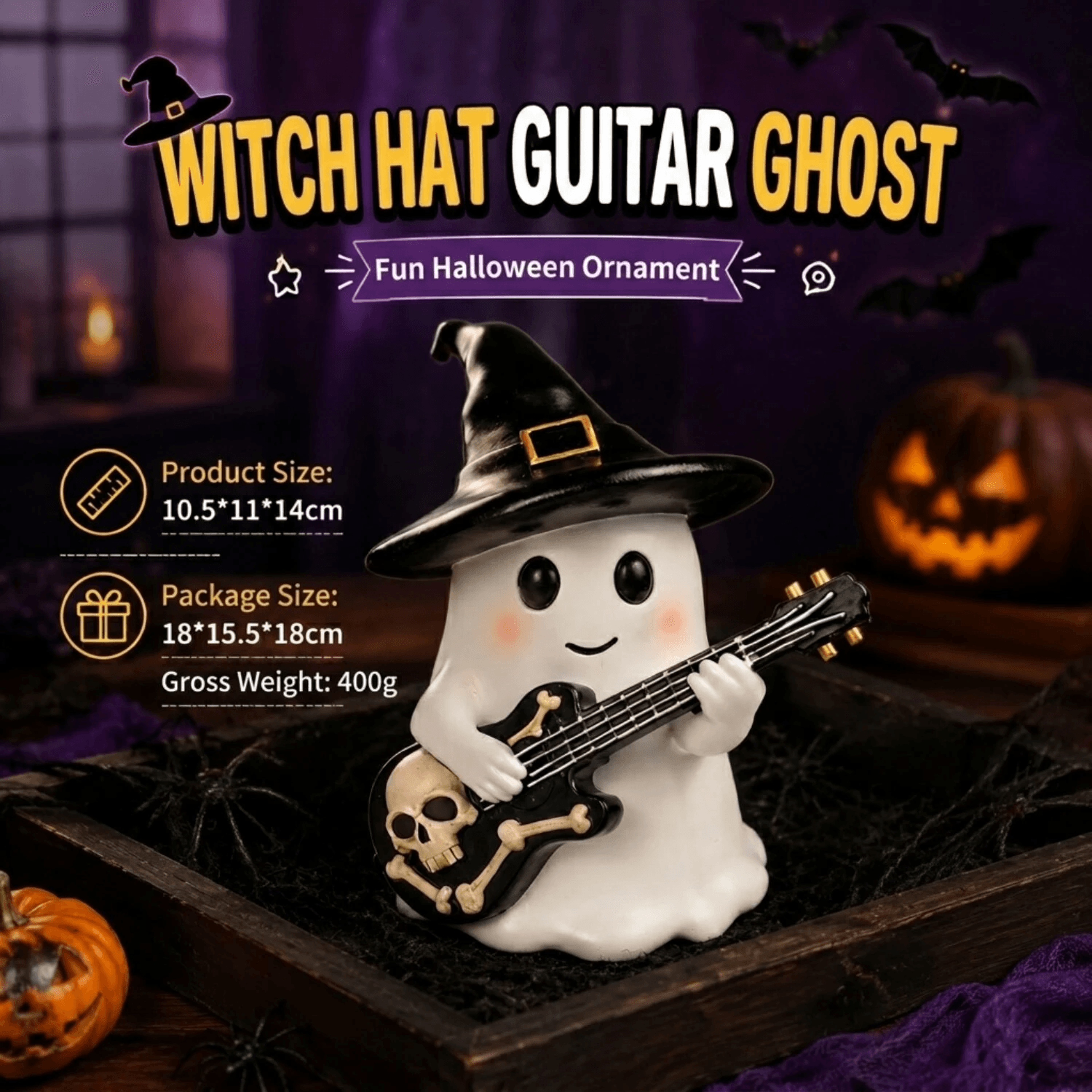 USB Ghost Night Light Warm LED Halloween Table Lamp 3