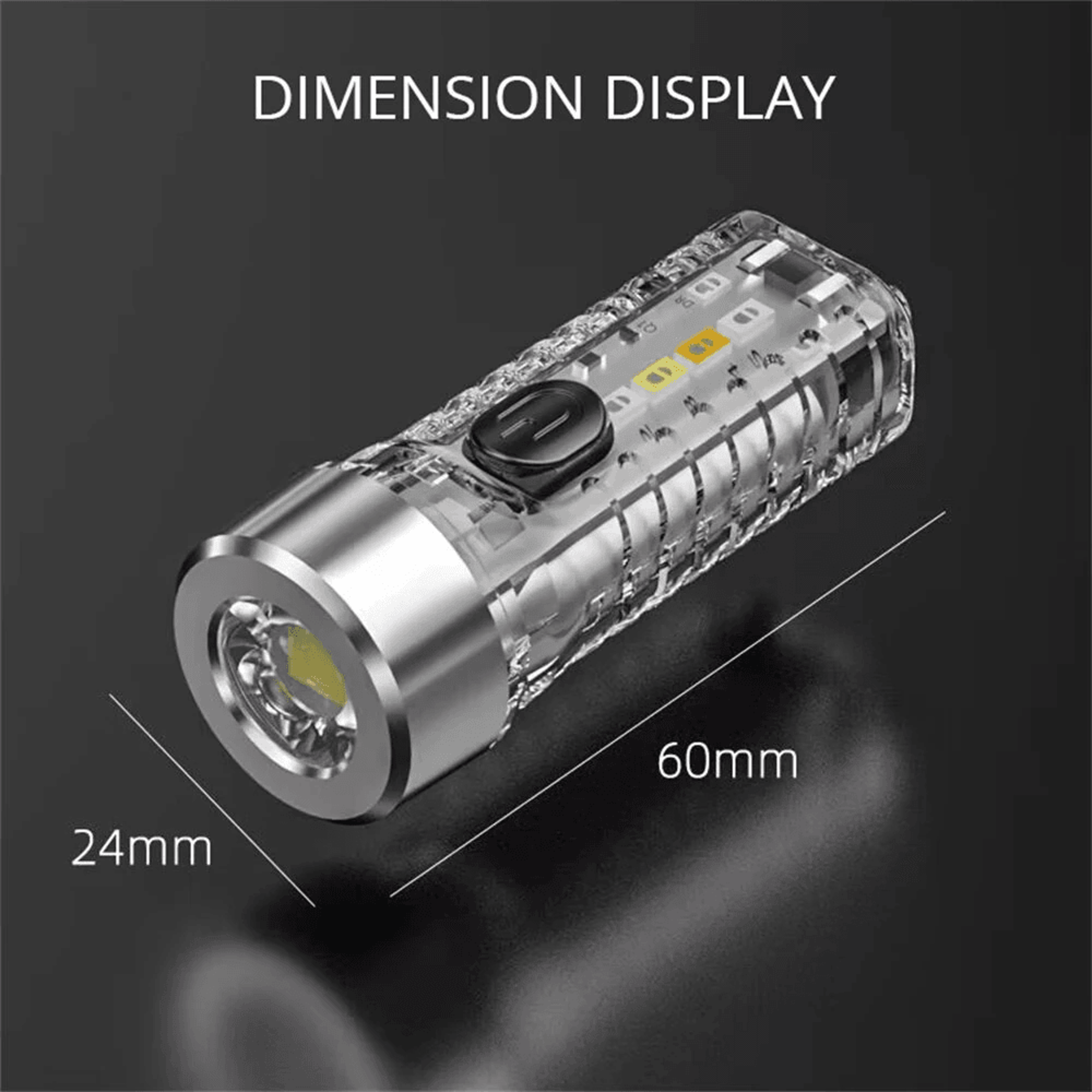 Rechargeable Mini LED Keychain Flashlight Type C Pocket Light For Camping And Emergencies 5