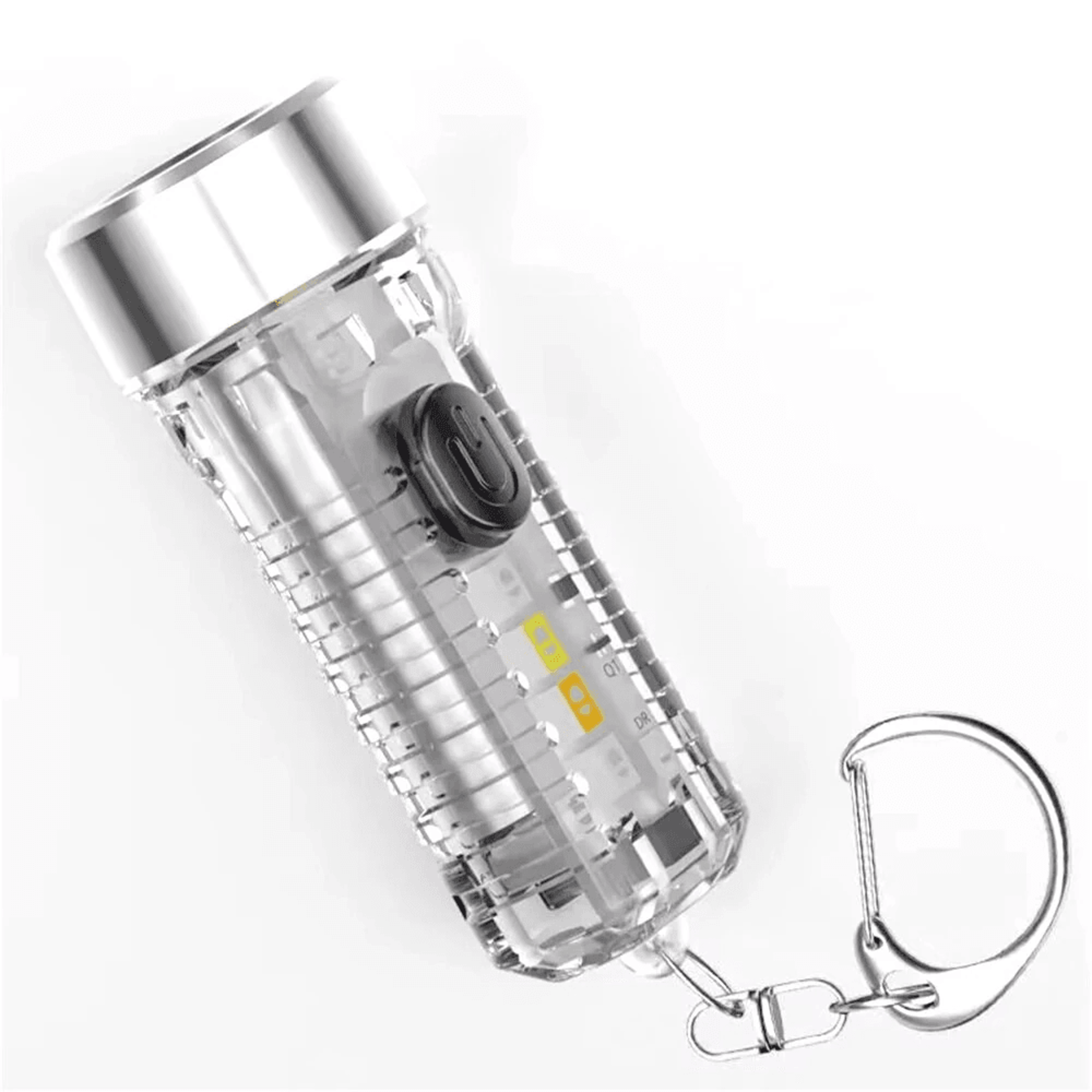 Rechargeable Mini LED Keychain Flashlight Type C Pocket Light For Camping And Emergencies 0