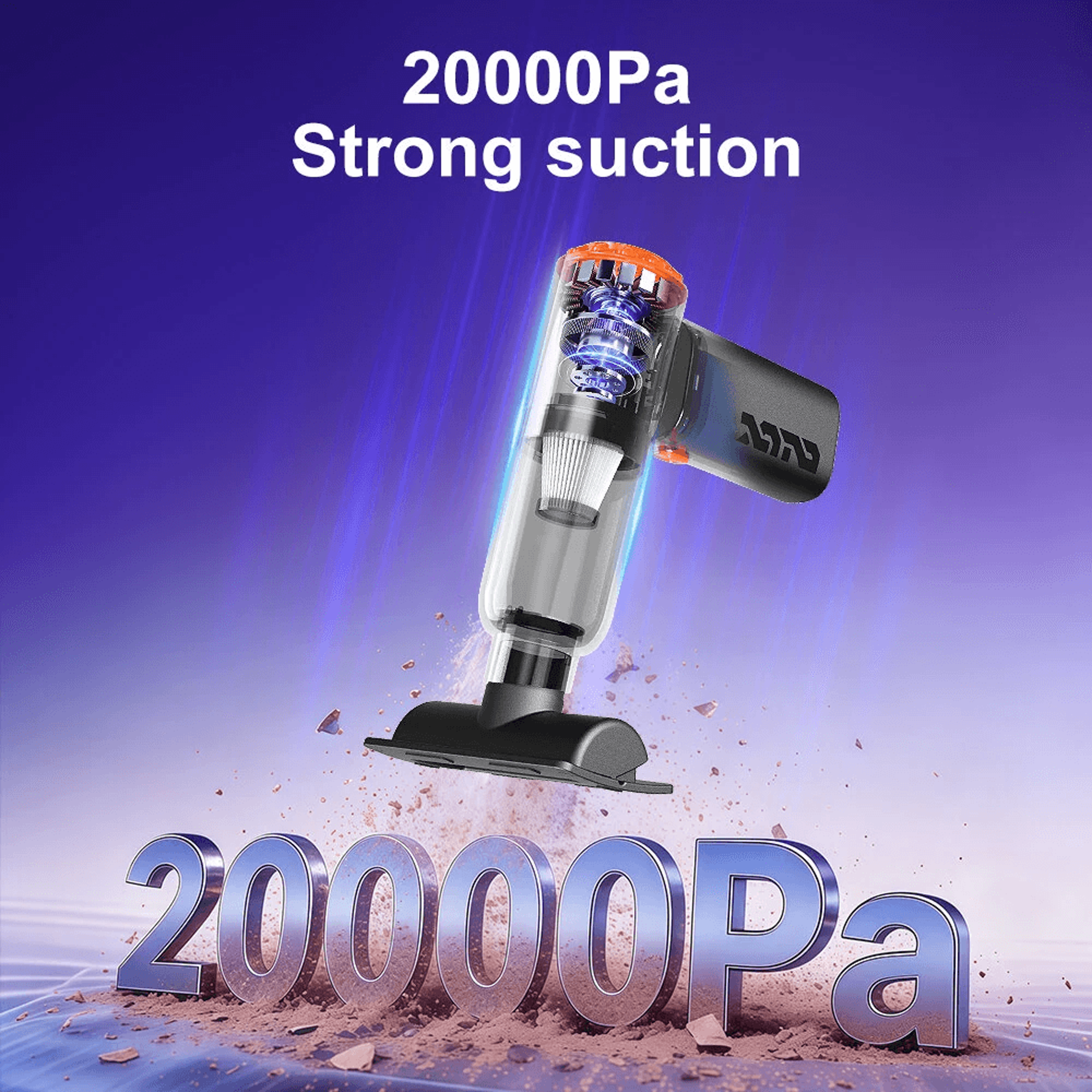 Portable Cordless Car Vacuum With Suction And Washable HEPA Filter 2