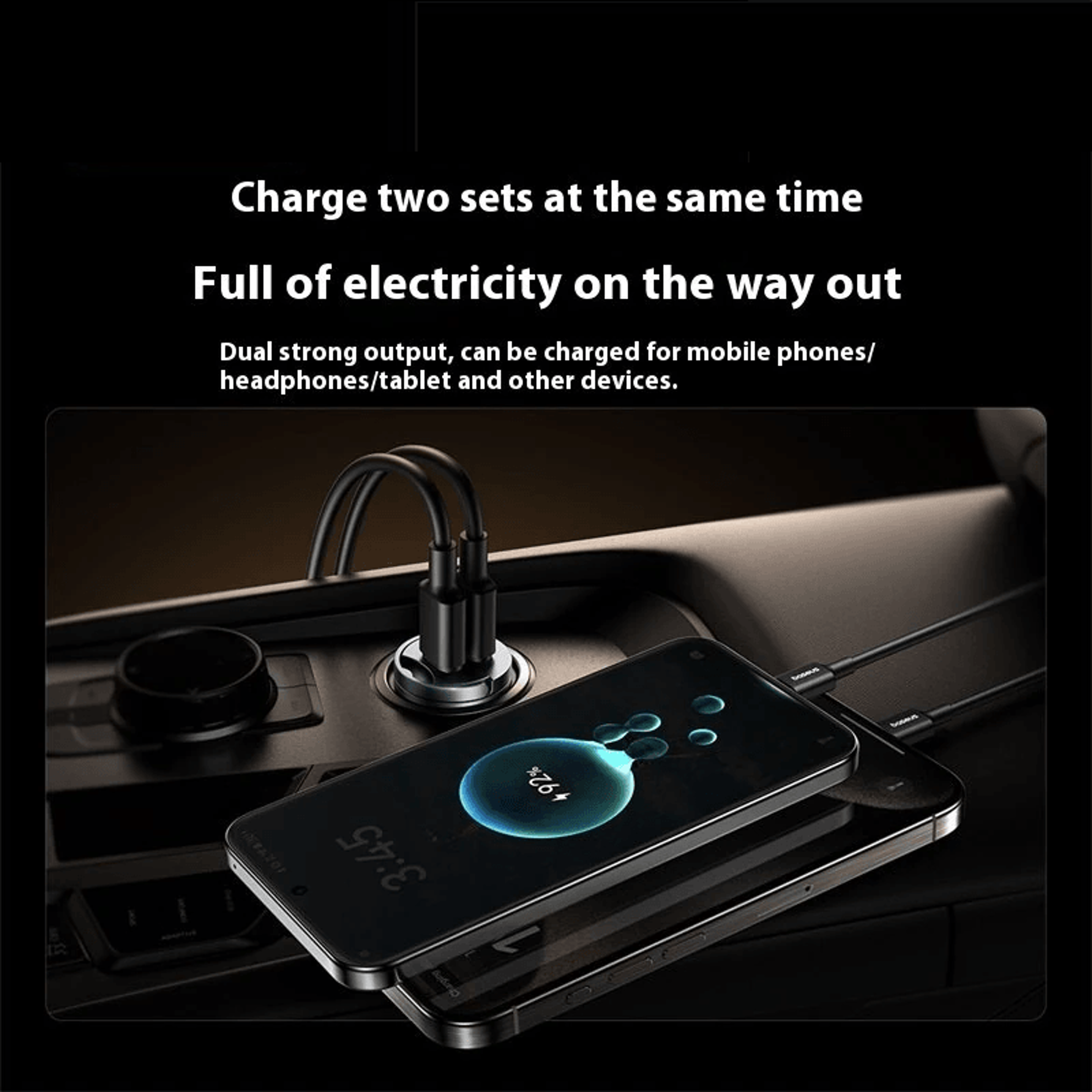 Dual USB C Car Charger Fast Charging Adapter With PD QC Support 1