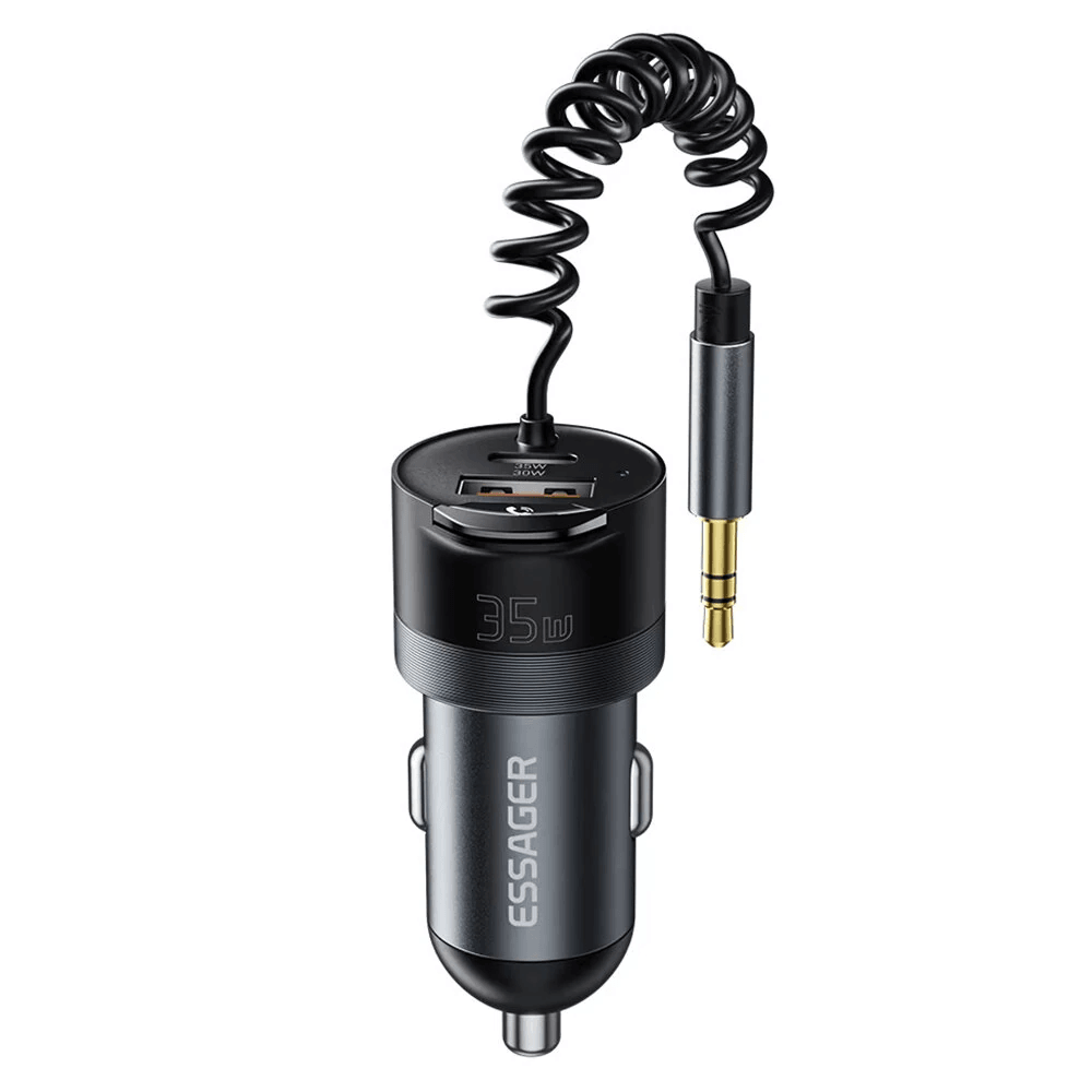 Bluetooth FM Transmitter Car Charger With USB C And USB A Fast Charging 0