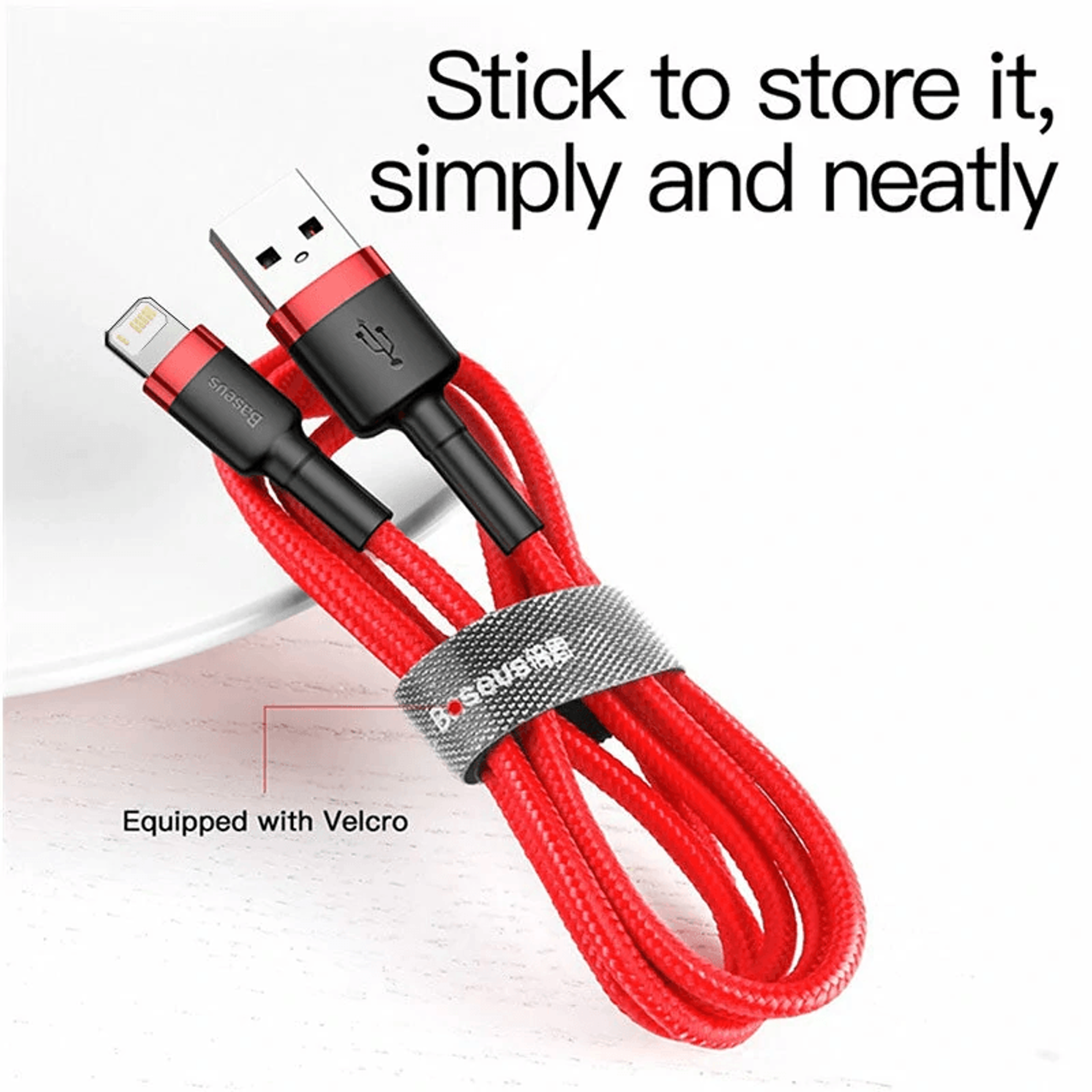 USB A To IP Fast Charging Cable With Nylon Braided Wire 2