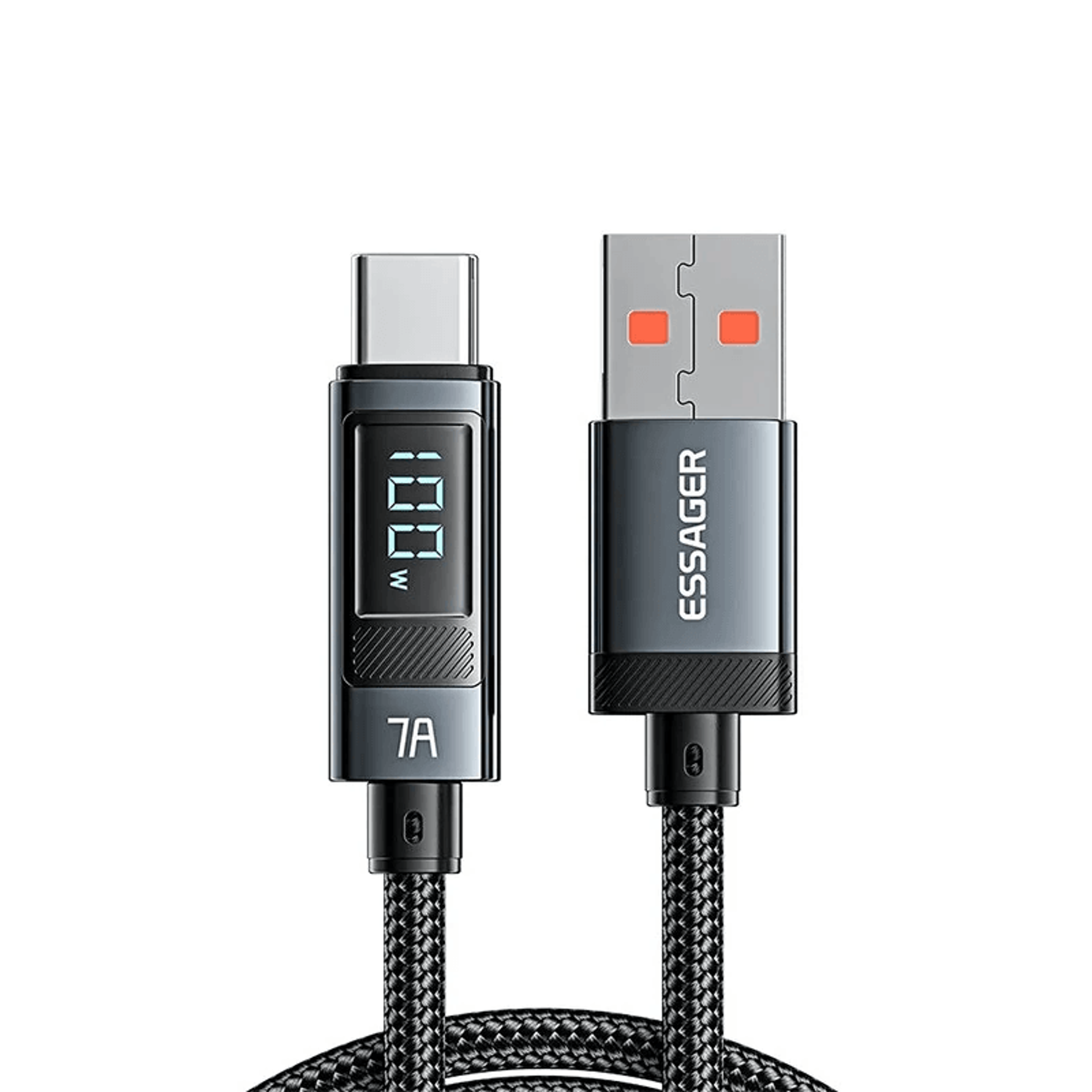 USB A To USB C Fast Charging Cable With Data Transfer And Braided Design 0