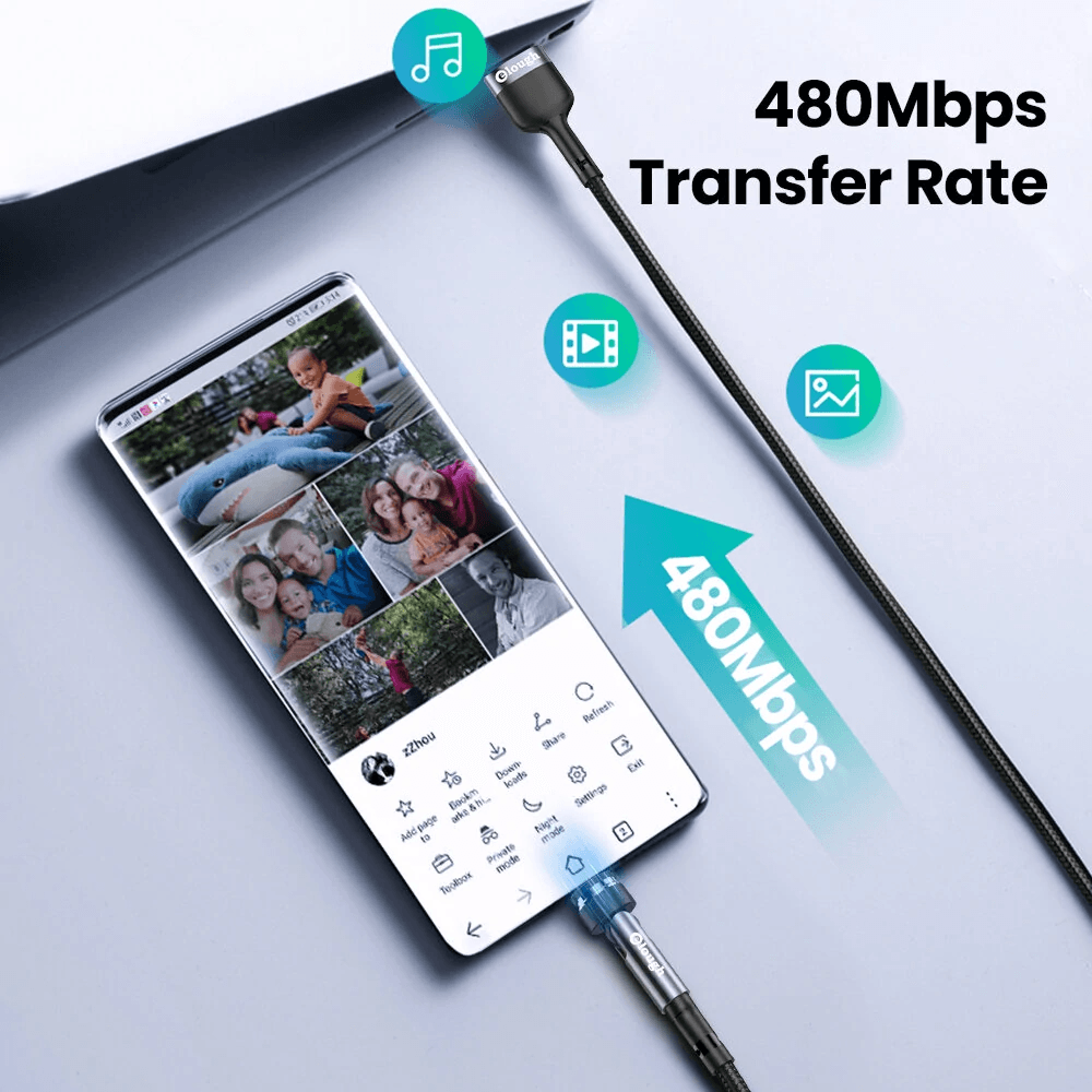 Magnetic USB Charging Cable With Data Transmission And Multi Connector Options 5
