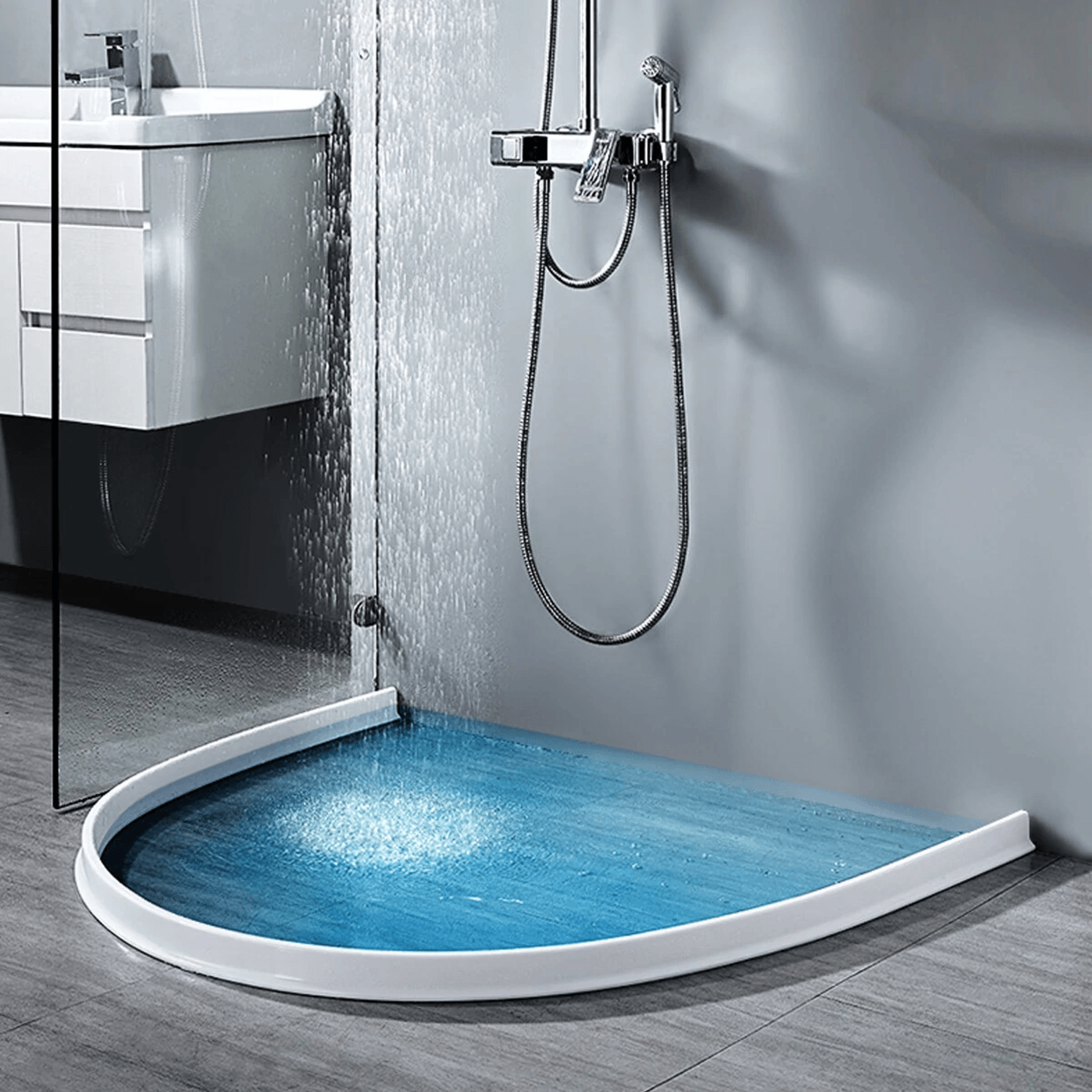 flexible water stopper silicone shower barrier self adhesive water retaining strip
