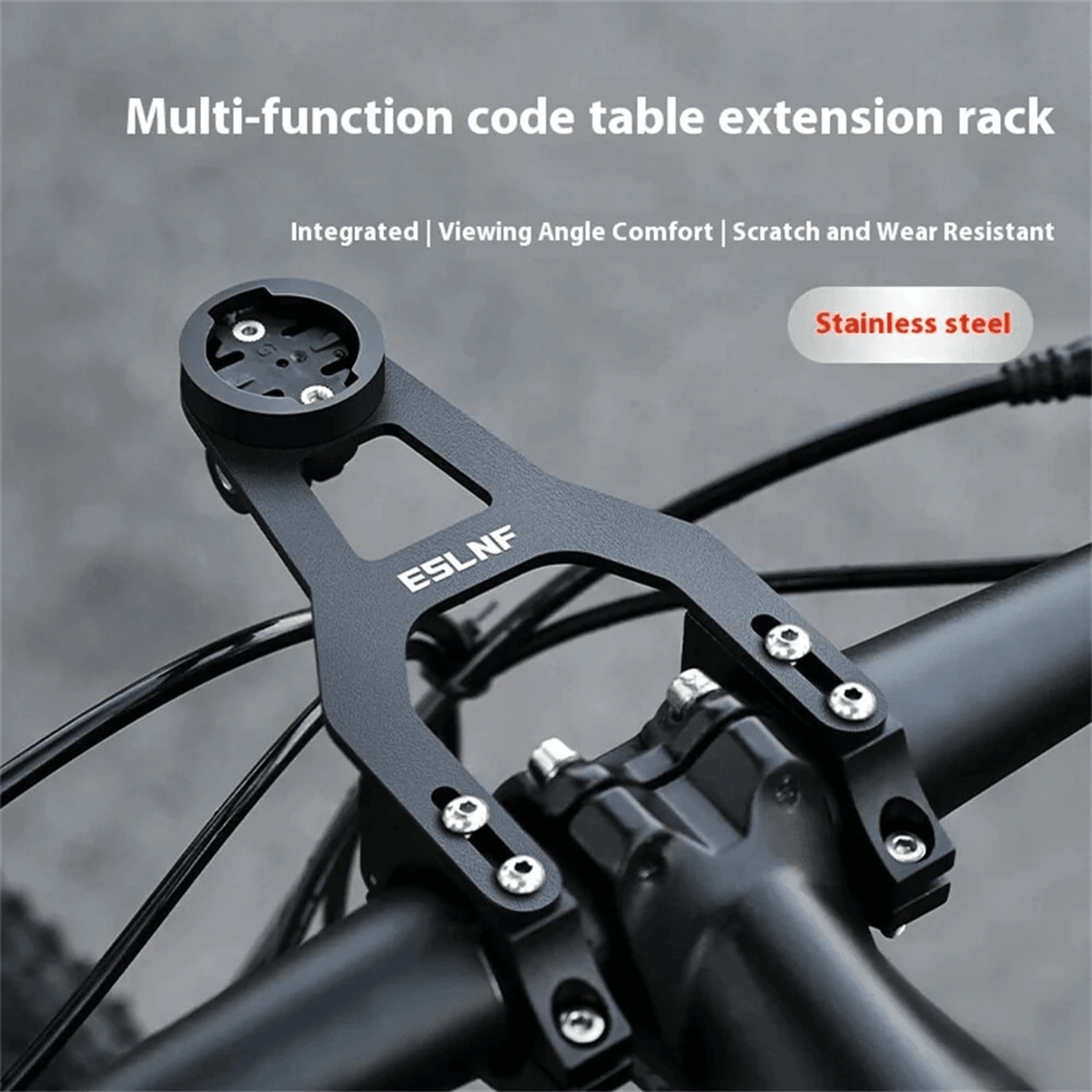 Stainless Steel Bicycle Computer Holder Adjustable Multi Function Extension Mount 3