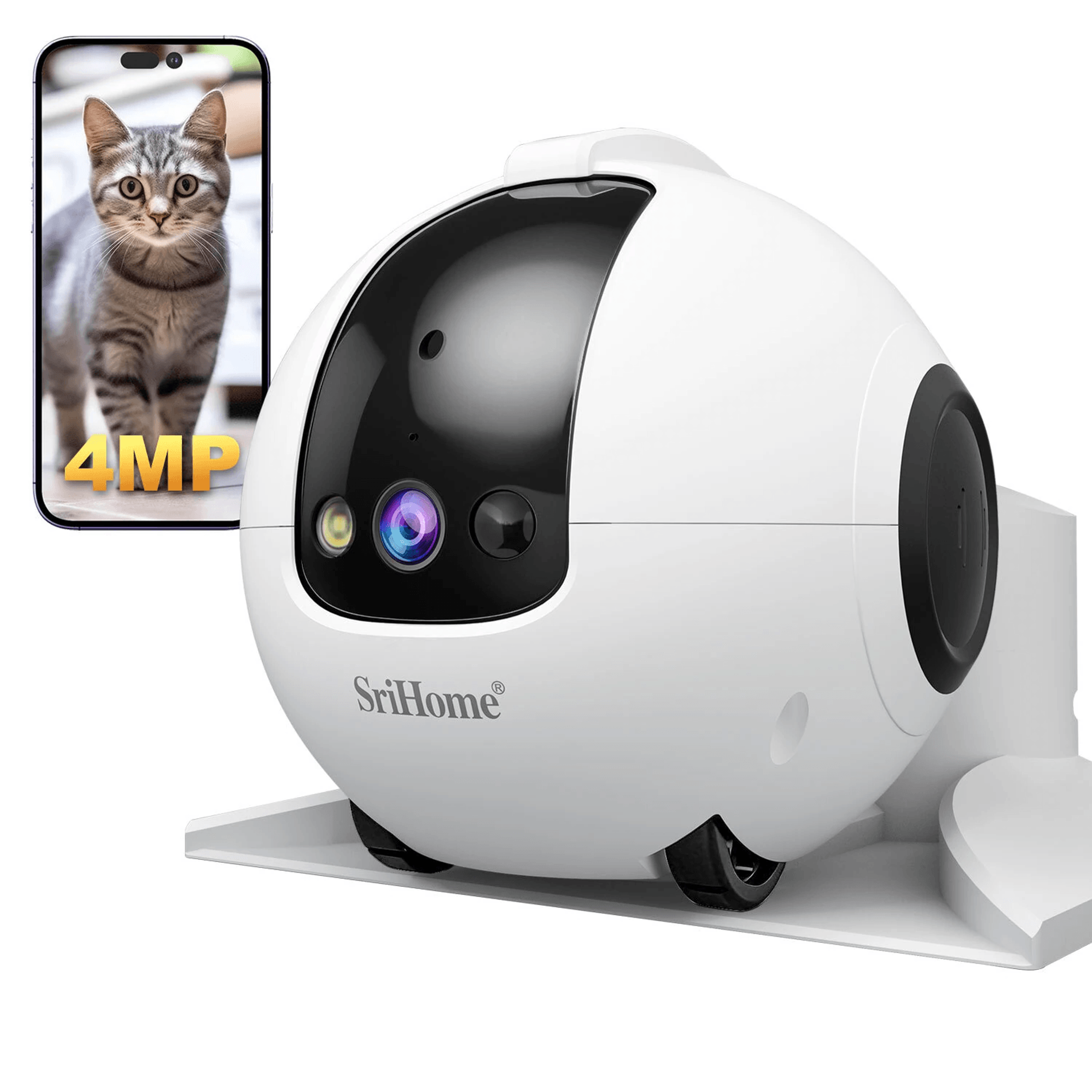Smart Pet Camera WiFi Mobile Robot With Automatic Recharging And Two Way Audio 0