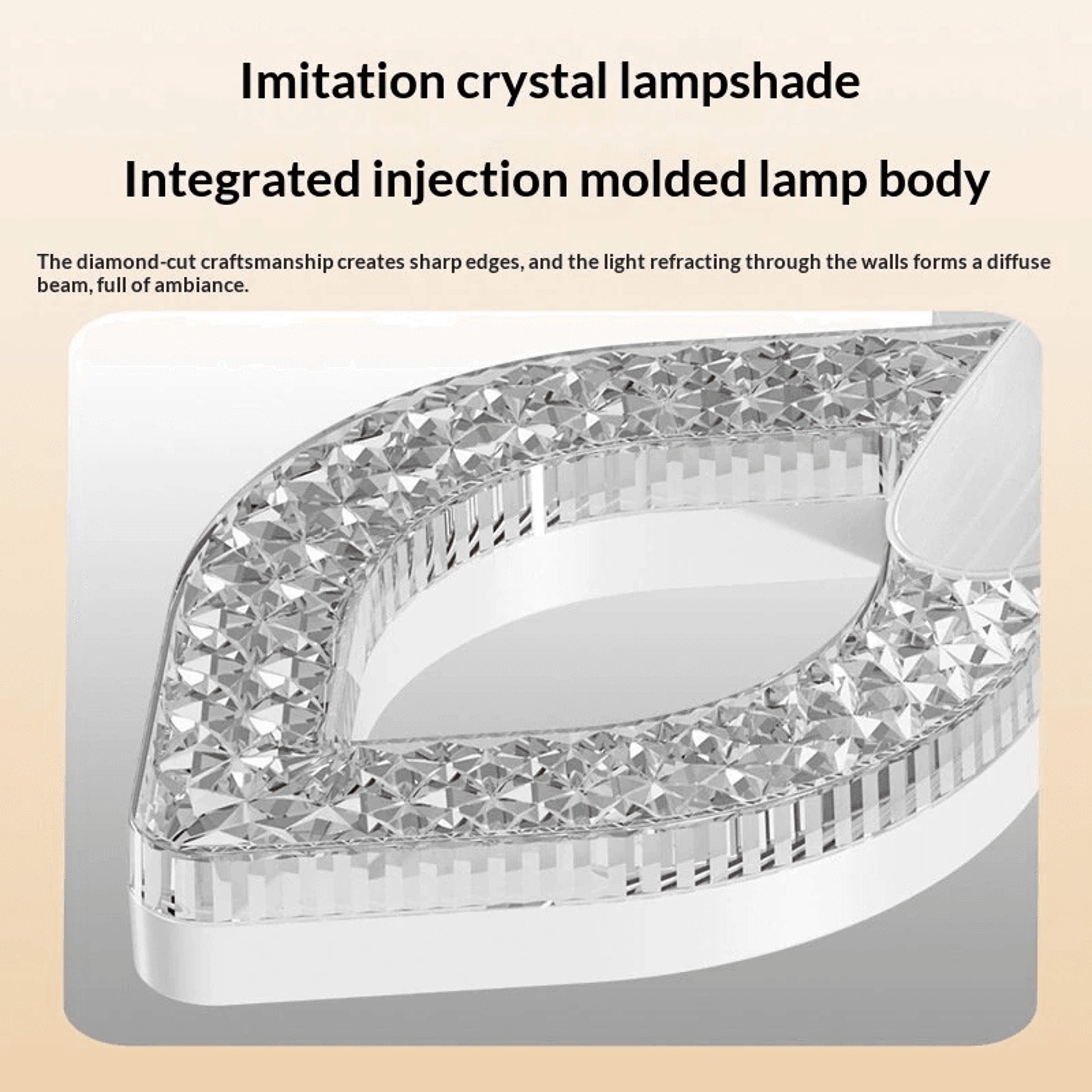 LED Ceiling Fan Light With Crystal Inspired Design Remote Control And Speed Fan 3