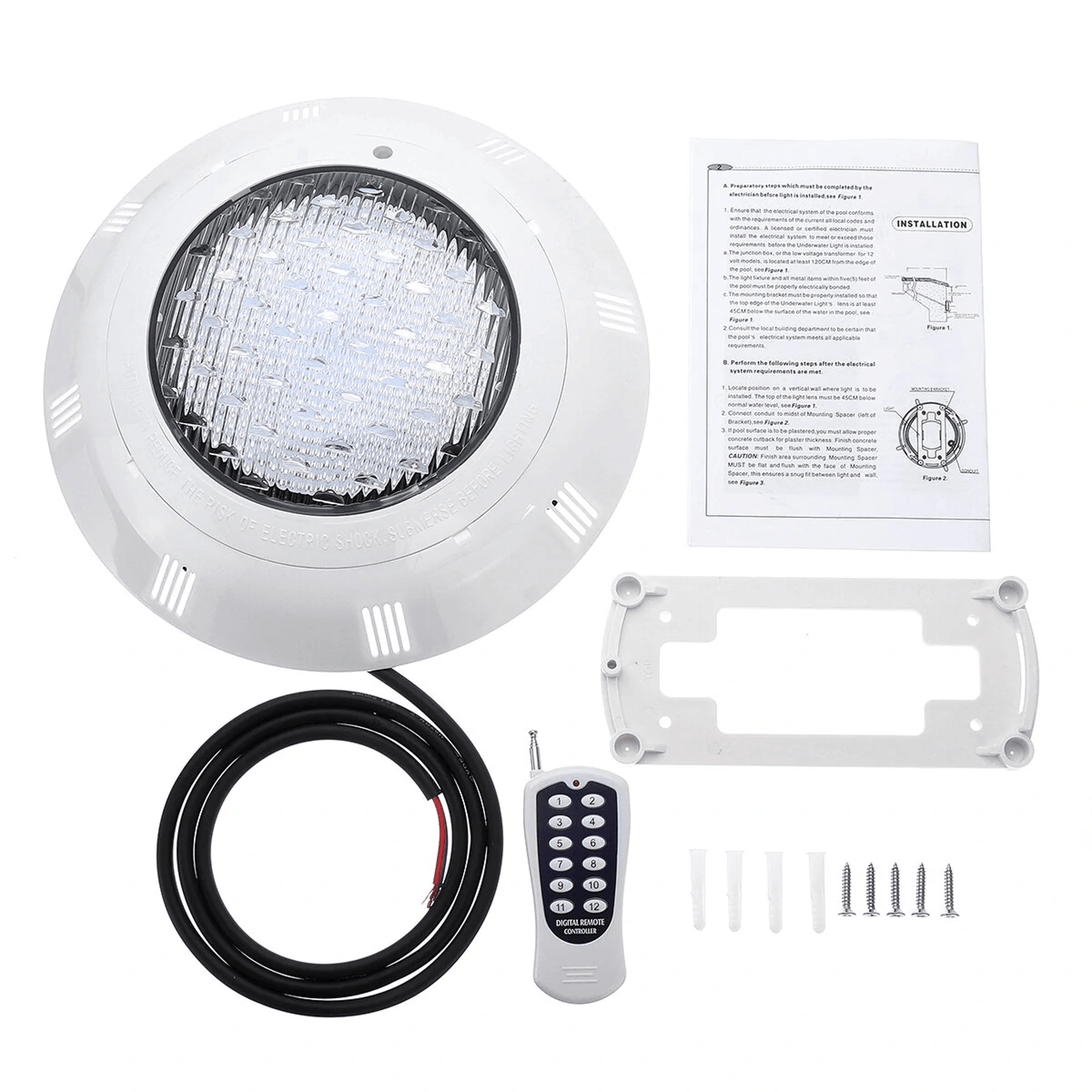 RGB LED Pool Light Waterproof Underwater Lamp With Remote Control 7