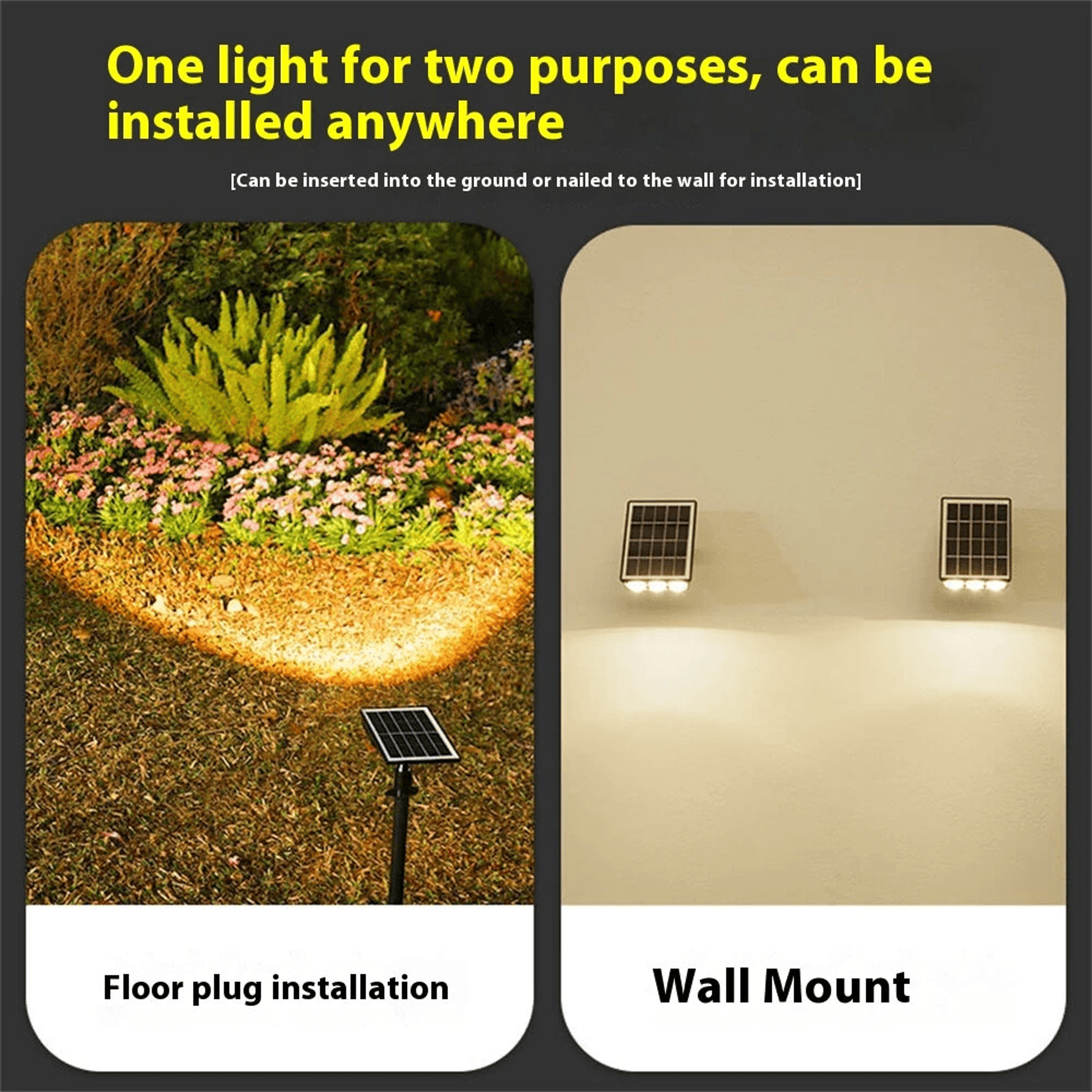 Solar Powered LED Lawn Light Waterproof Adjustable Outdoor Landscape Spotlight 2