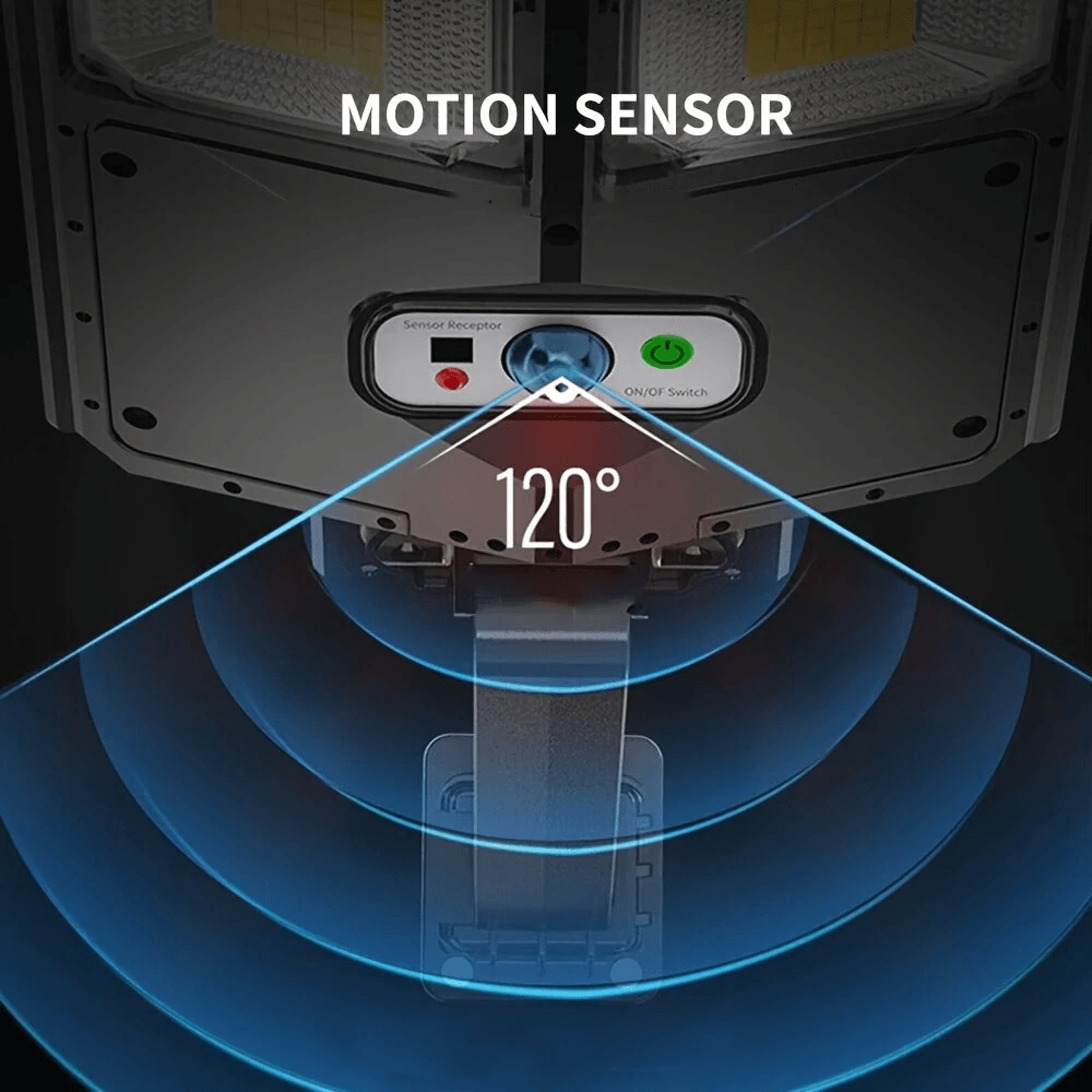 LED Motion Sensor Solar Street Light With Remote Control And Lighting Modes 1