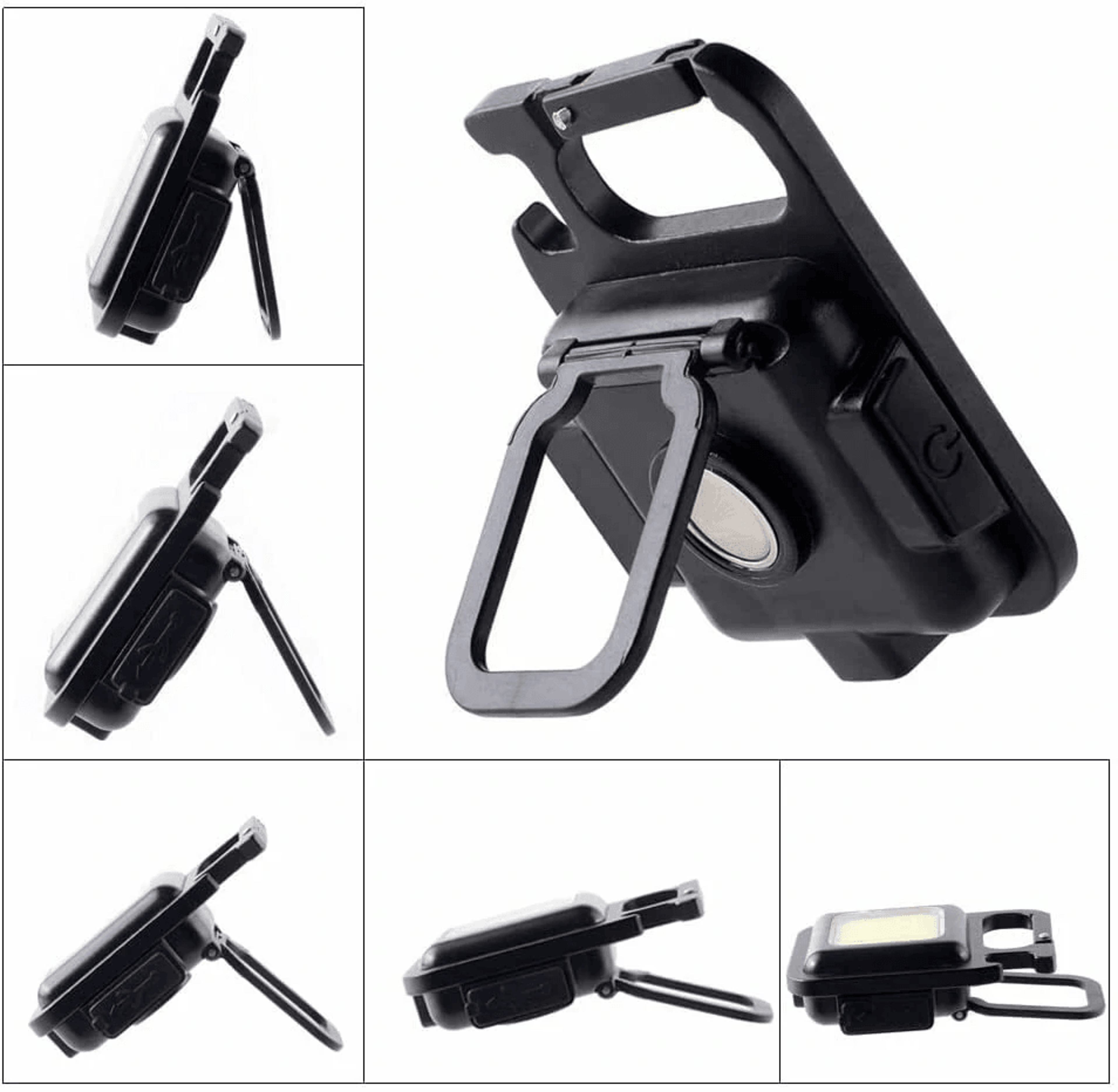 Rechargeable Keychain Flashlight With Work Light Bottle Opener And Carabiner 2