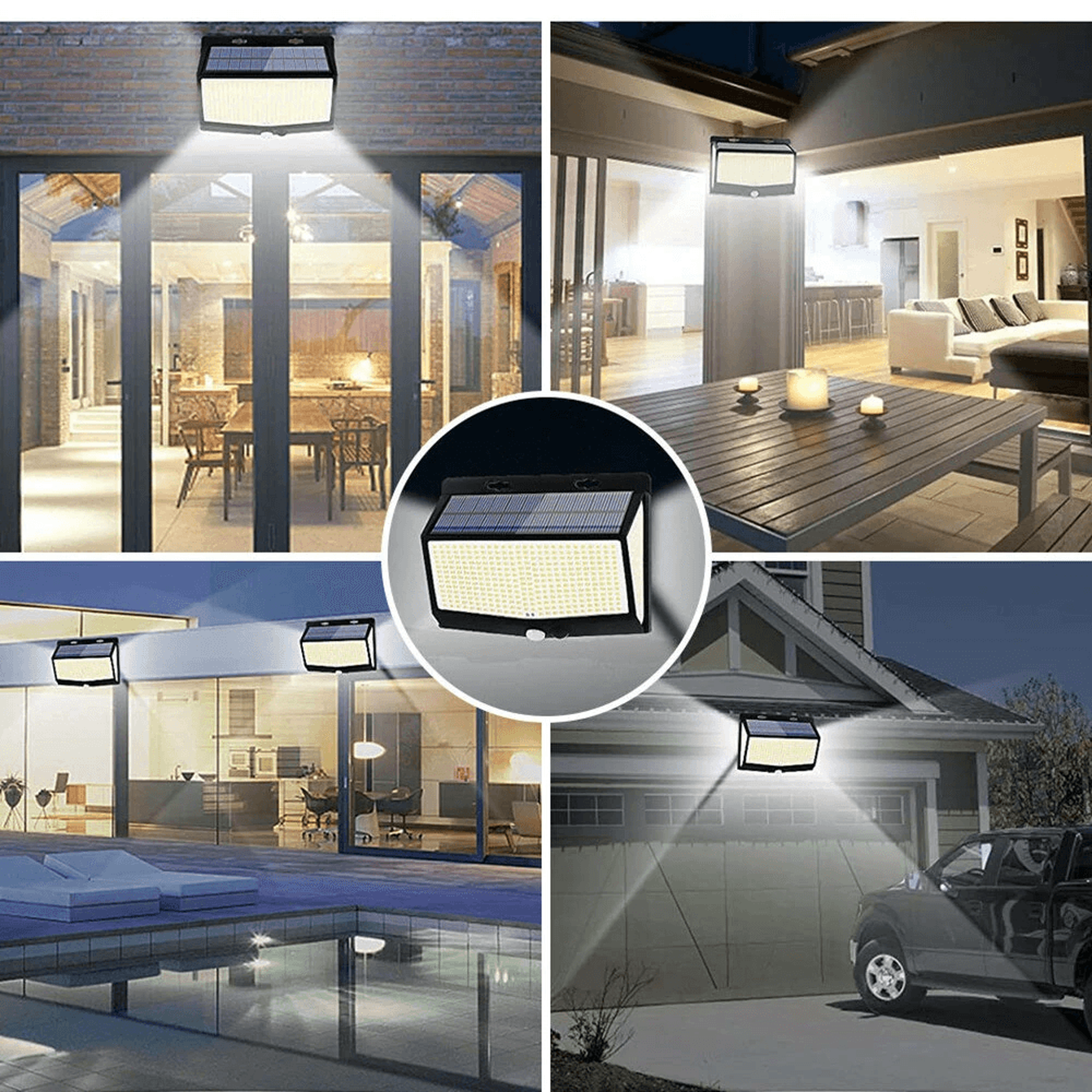 LED Solar Motion Sensor Outdoor Light With Lighting Modes And Wide Angle 2