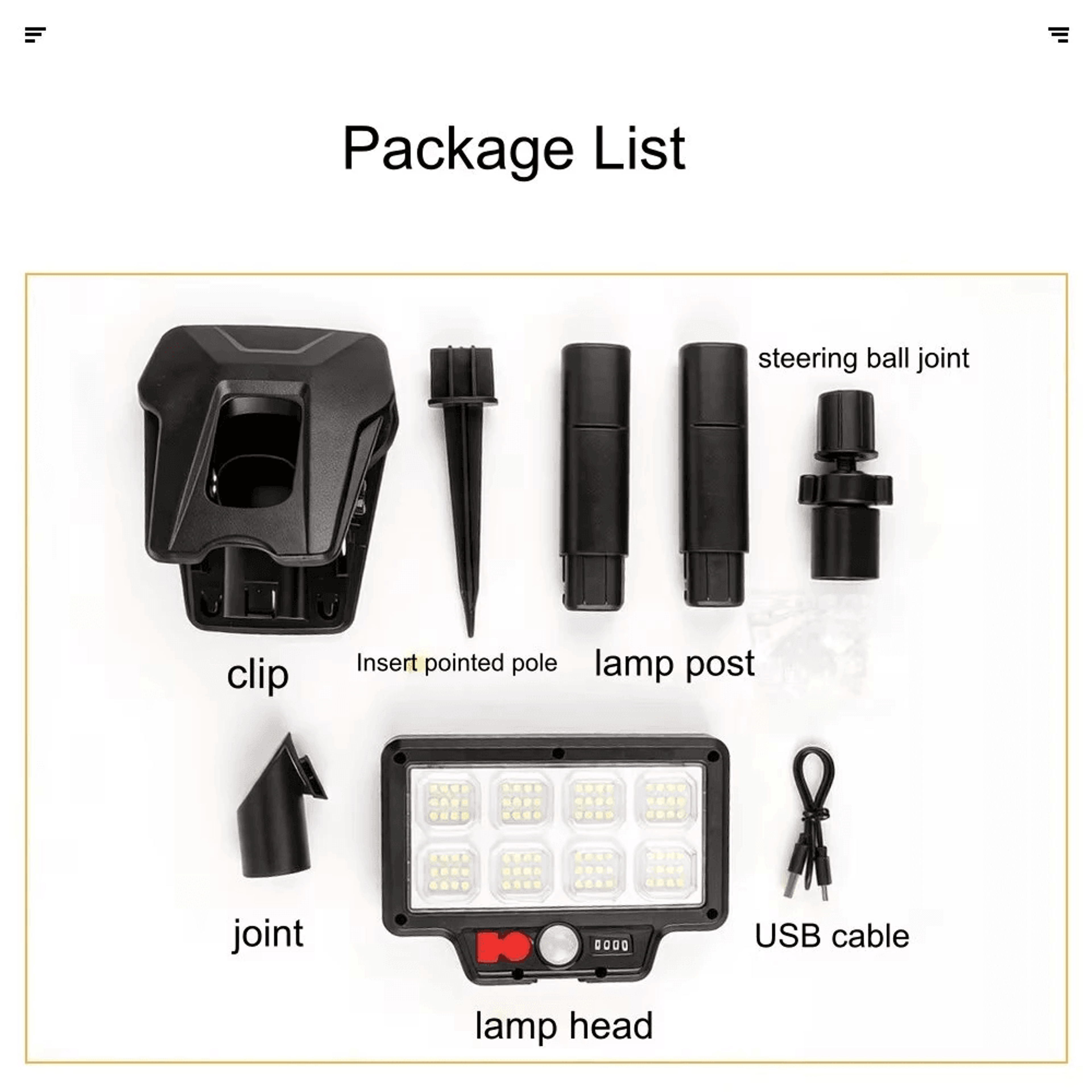 Solar Rechargeable Motion Sensor Outdoor LED Light With Adjustable Mounting 6