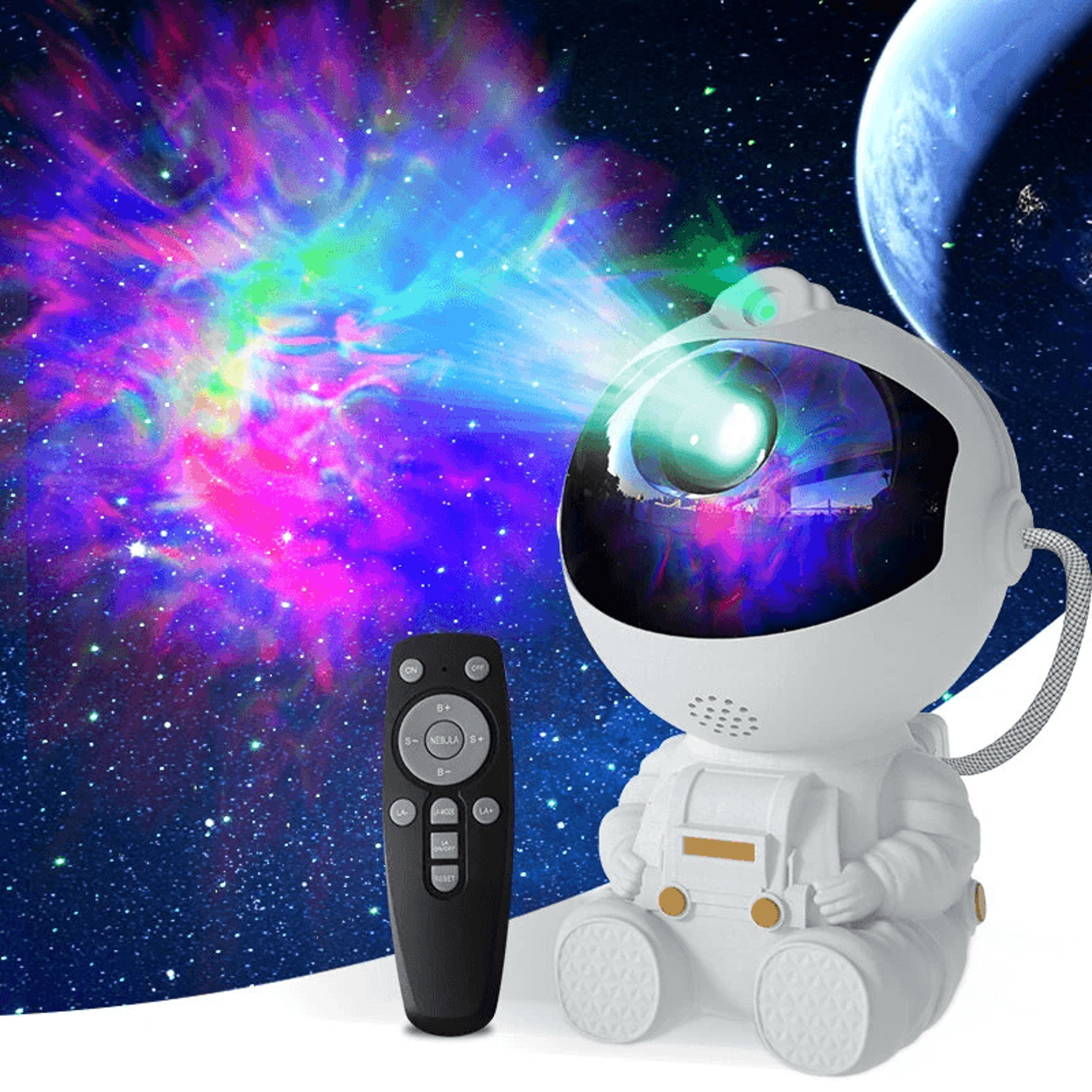 Astronaut Starry Sky Projector Lamp With Dynamic Lighting Modes And Remote Control 1