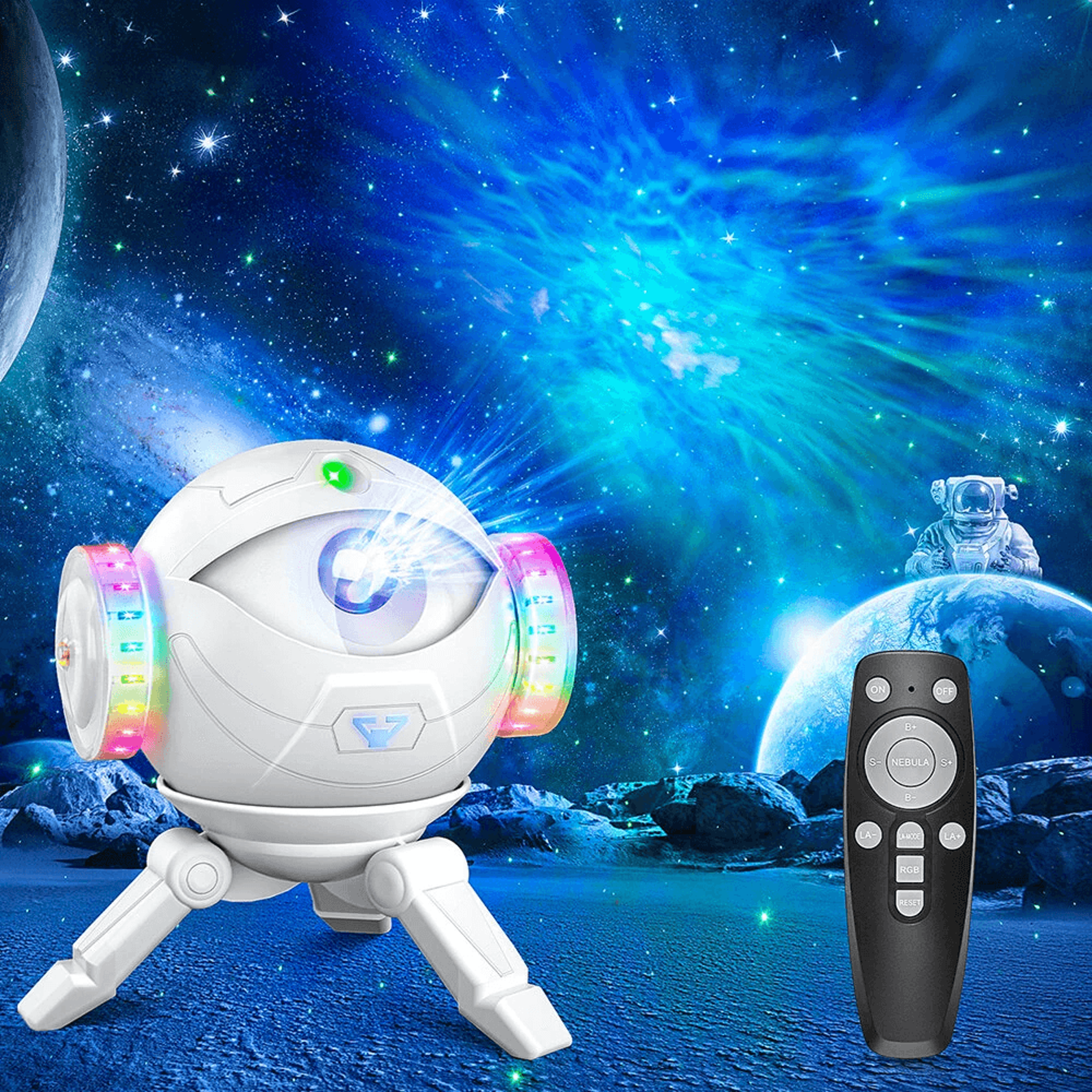 LED Astronaut Galaxy Projector Lamp With Remote Control And Nebula Effects 5