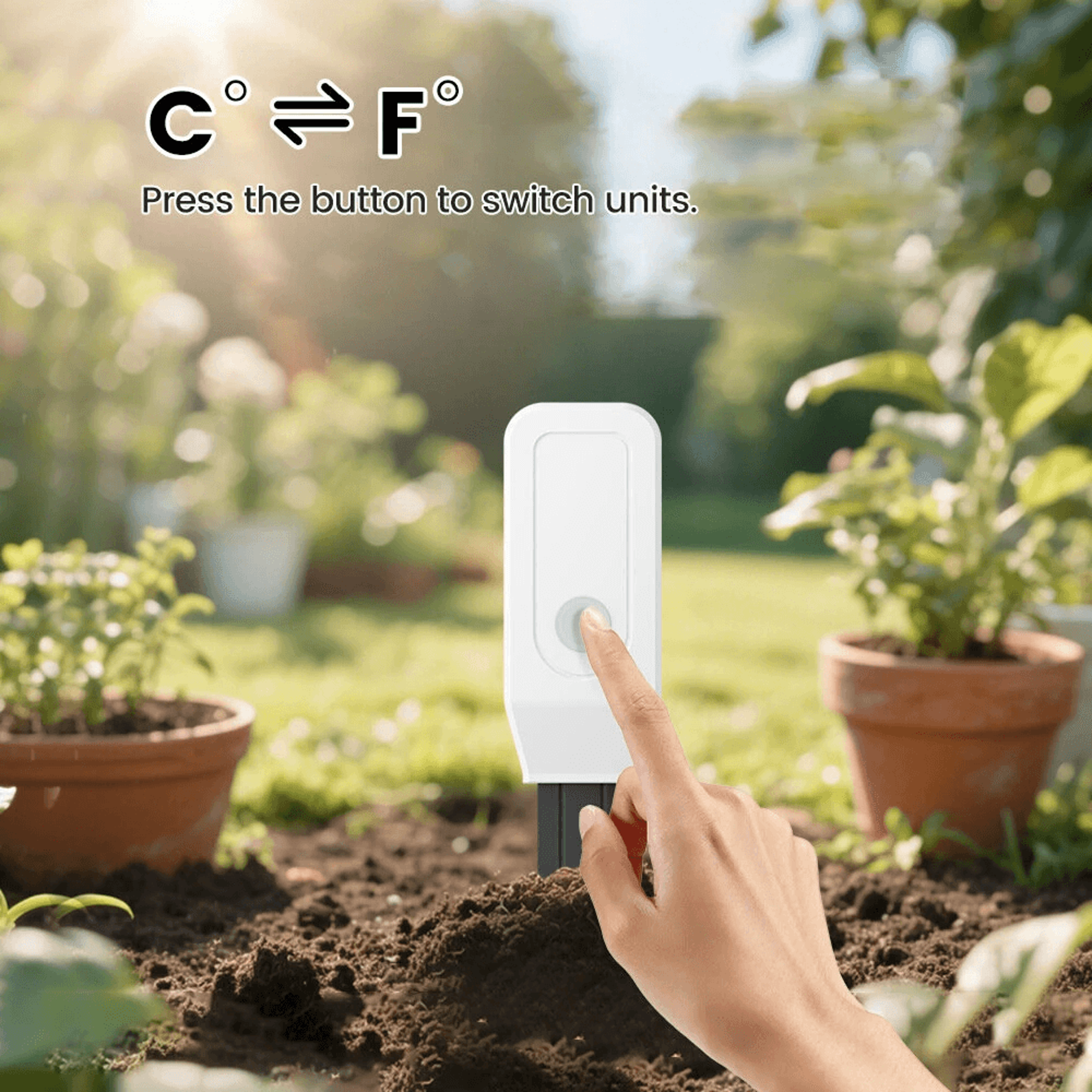Smart Soil Moisture Sensor With Temperature And Humidity Monitoring For Plants Gardens And Lawns 2