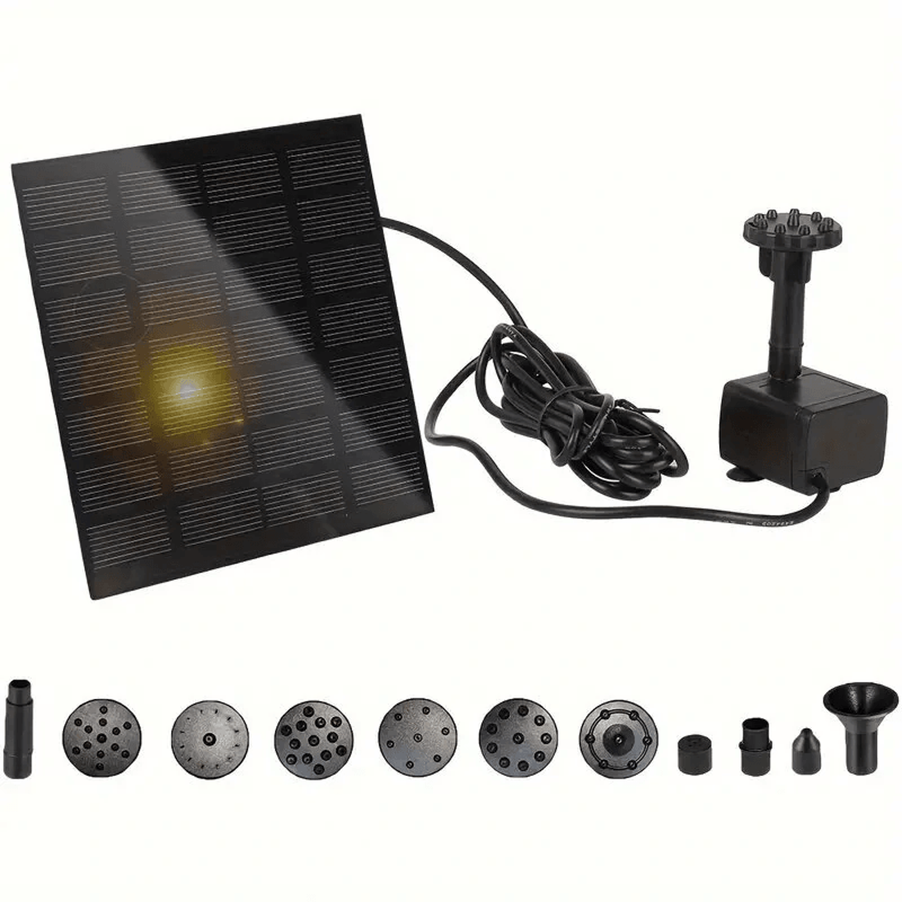 Solar Powered Water Pump Kit With Nozzle Attachments For Garden Fountain Pond Bird Bath And Waterfa 6