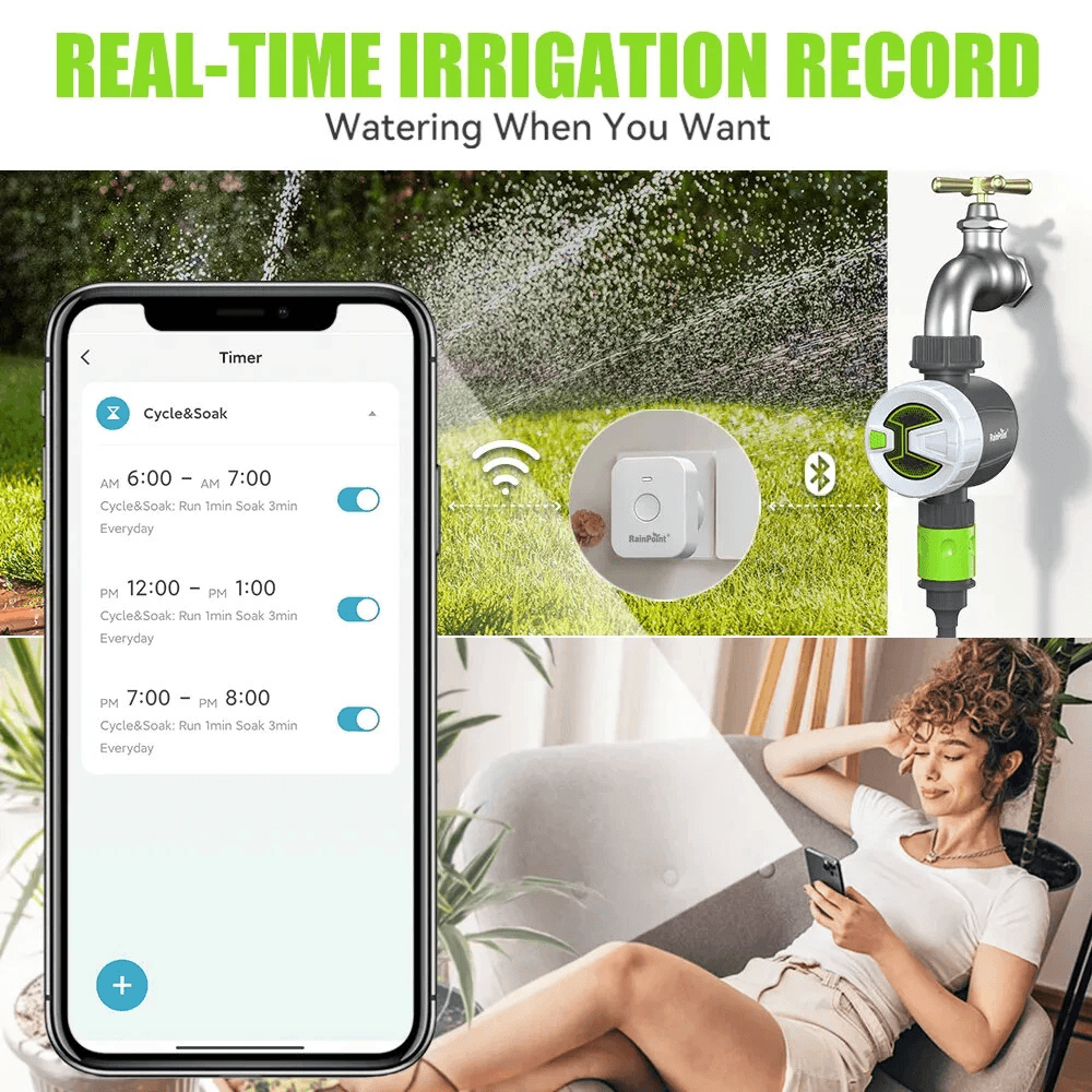 Smart WiFi Water Timer Automatic Sprinkler Controller For Garden Irrigation System 2