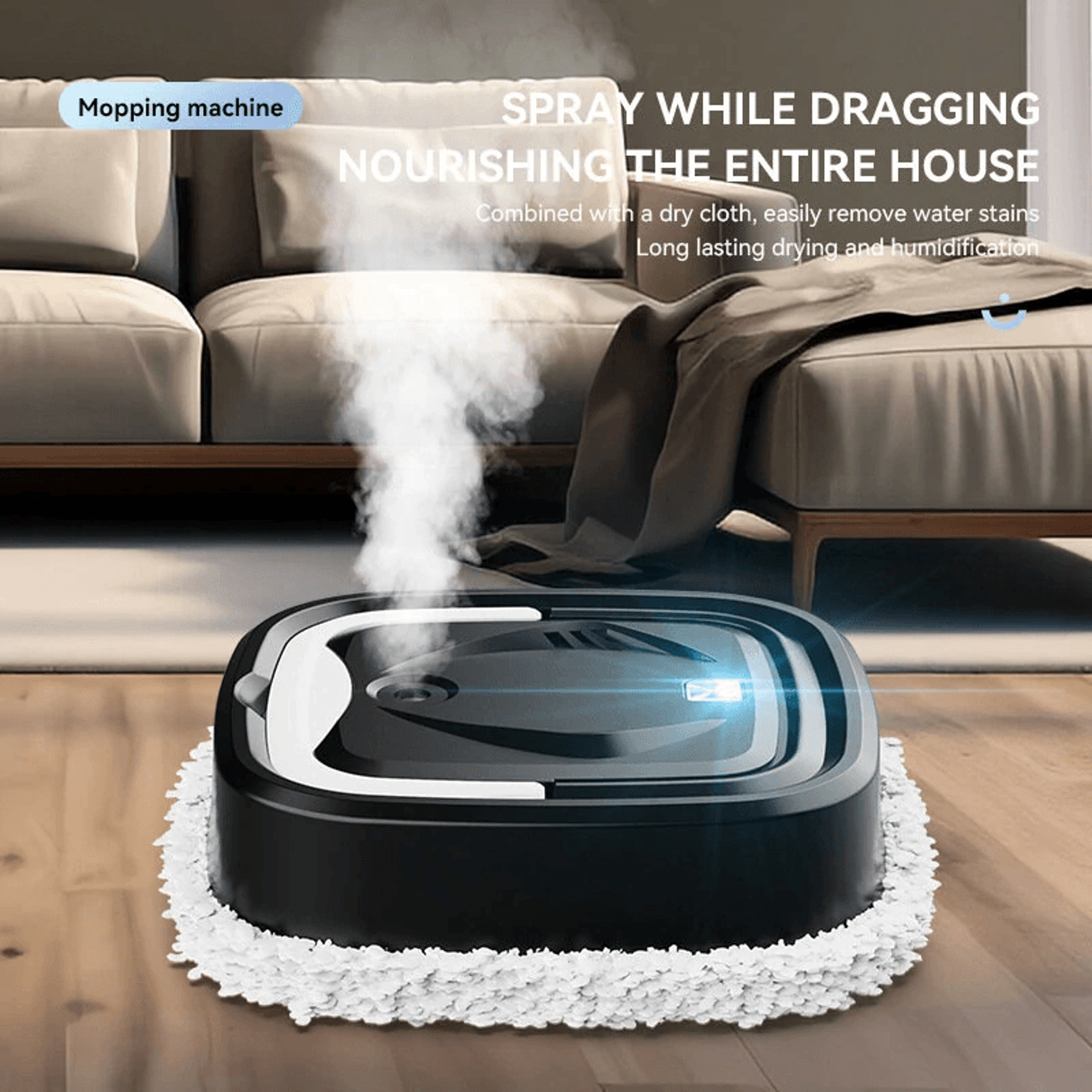 Automatic Smart Mopping Robot With Water Tank Vacuum And Mop Floor Cleaner 2