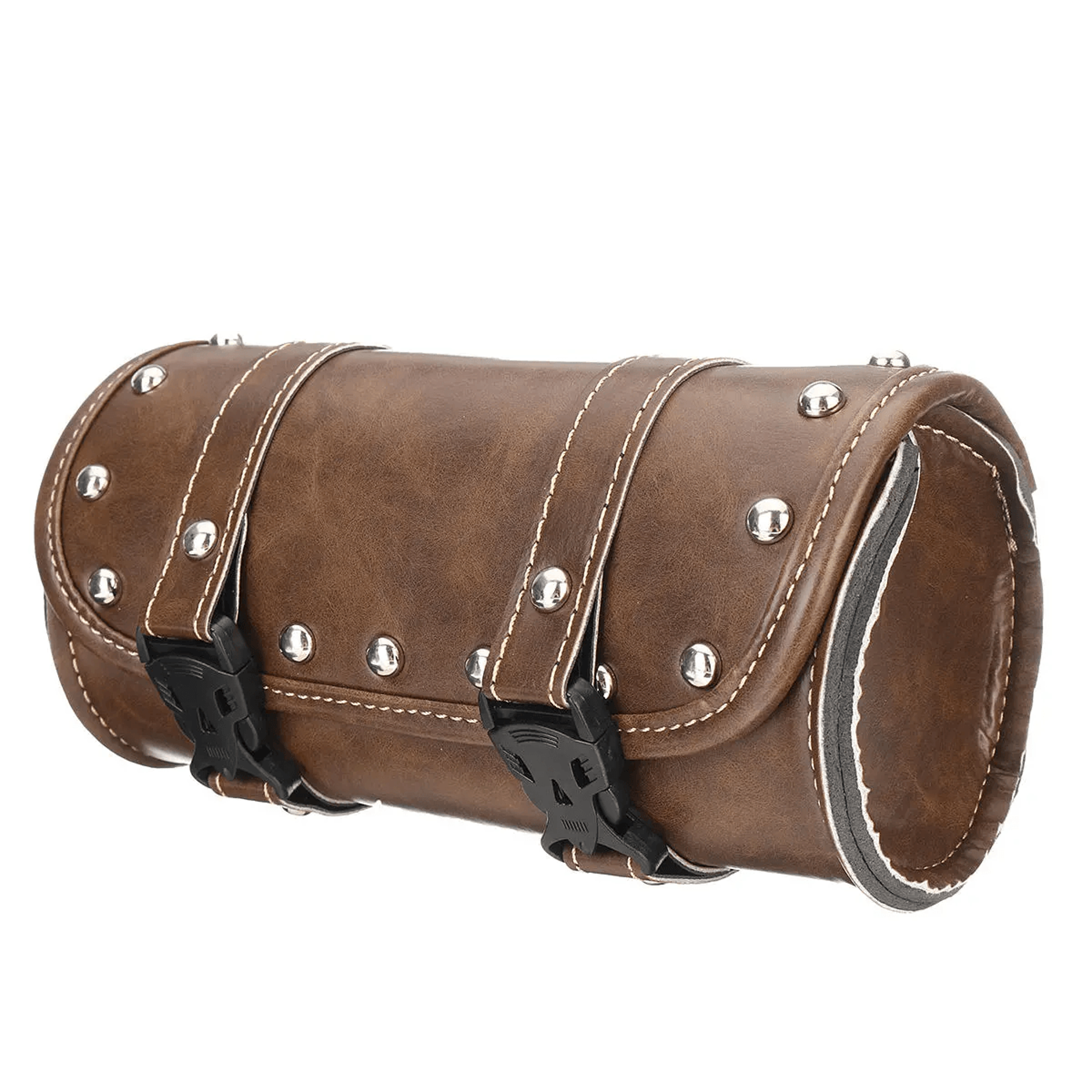 Leather Motorcycle Front Fork Tool Bag With Quick Release Buckle 1
