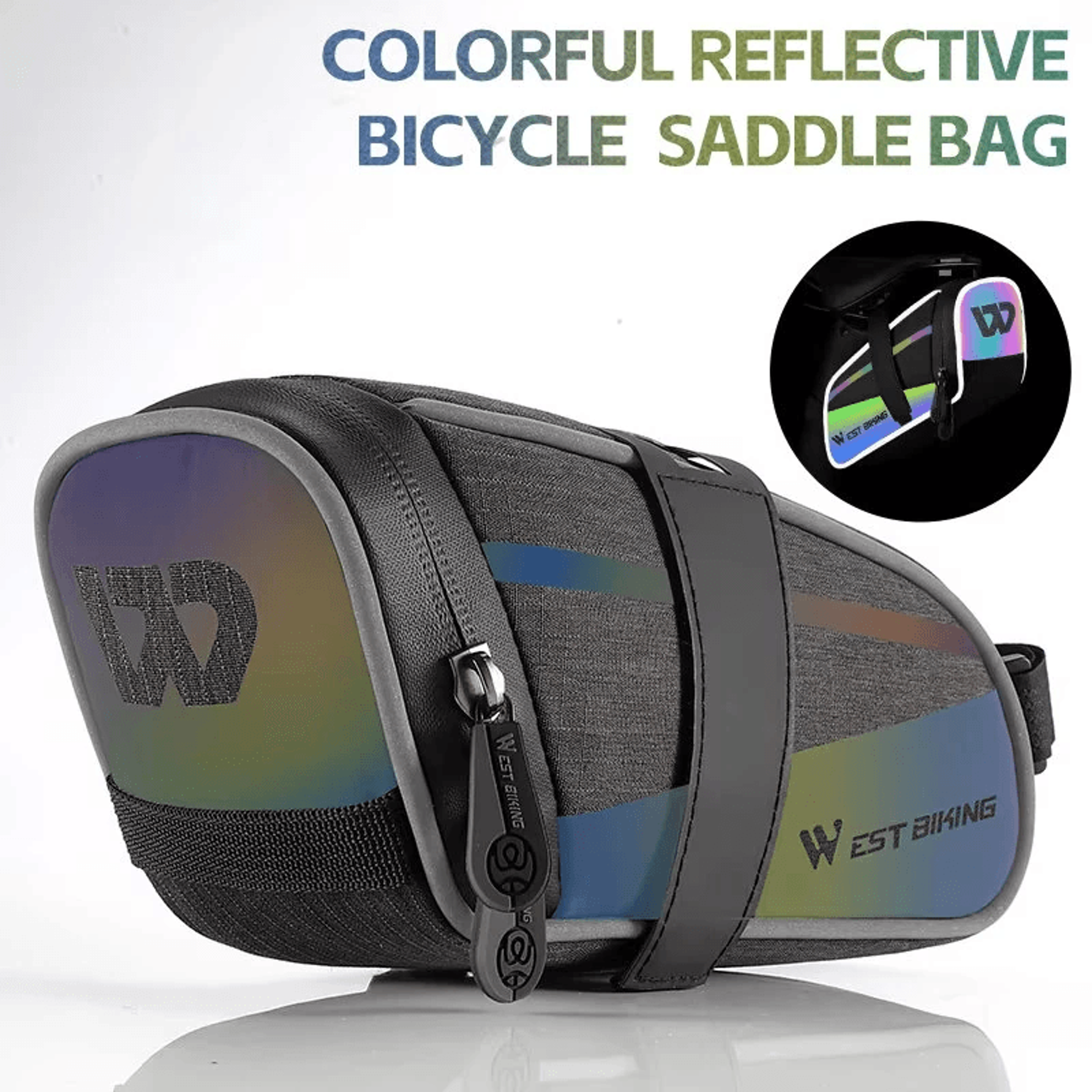 Waterproof Bicycle Saddle Bag Reflective Cycling Tool Storage Bag 1