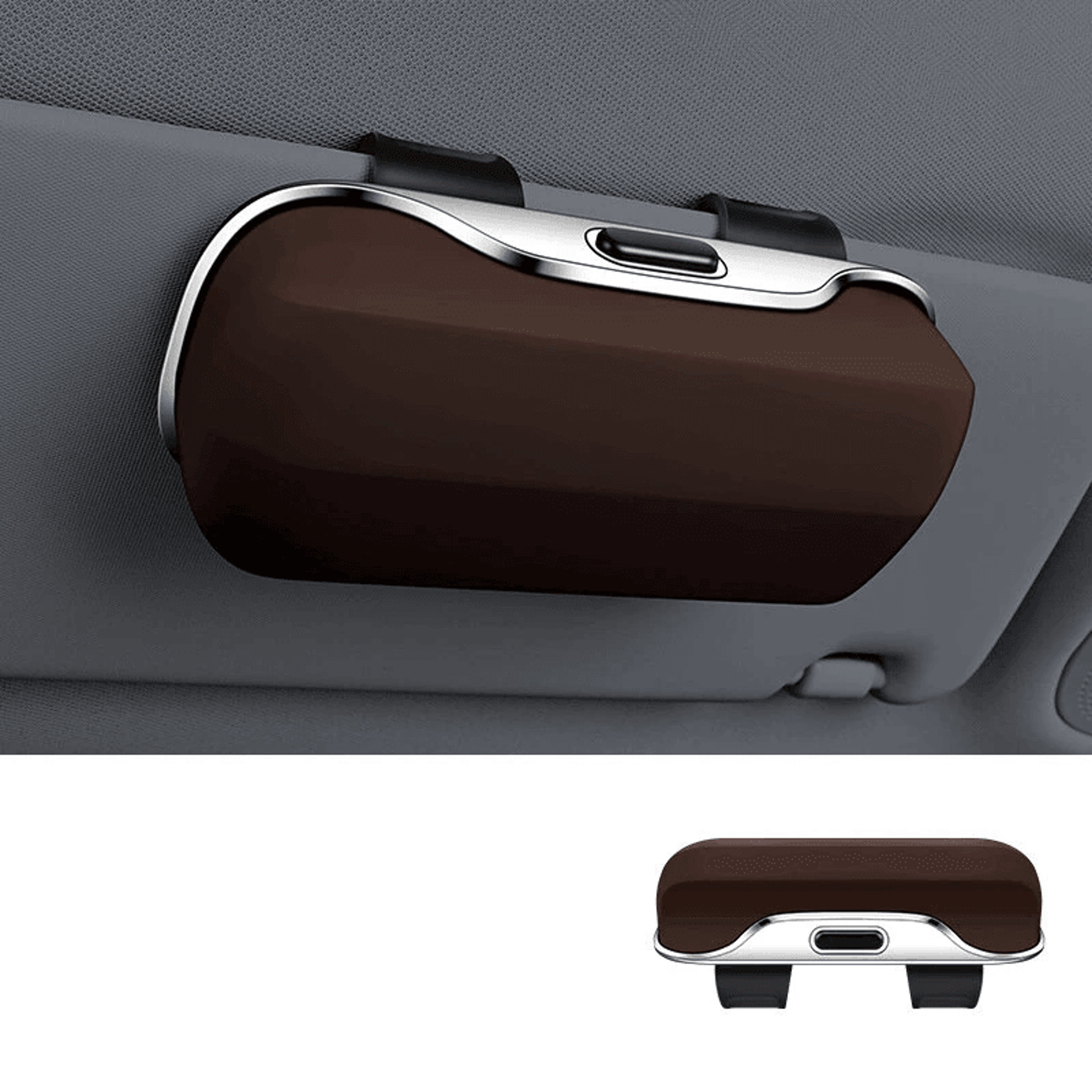 Car Sun Visor Sunglasses Holder Clip On ABS Eyeglass Storage Case 8