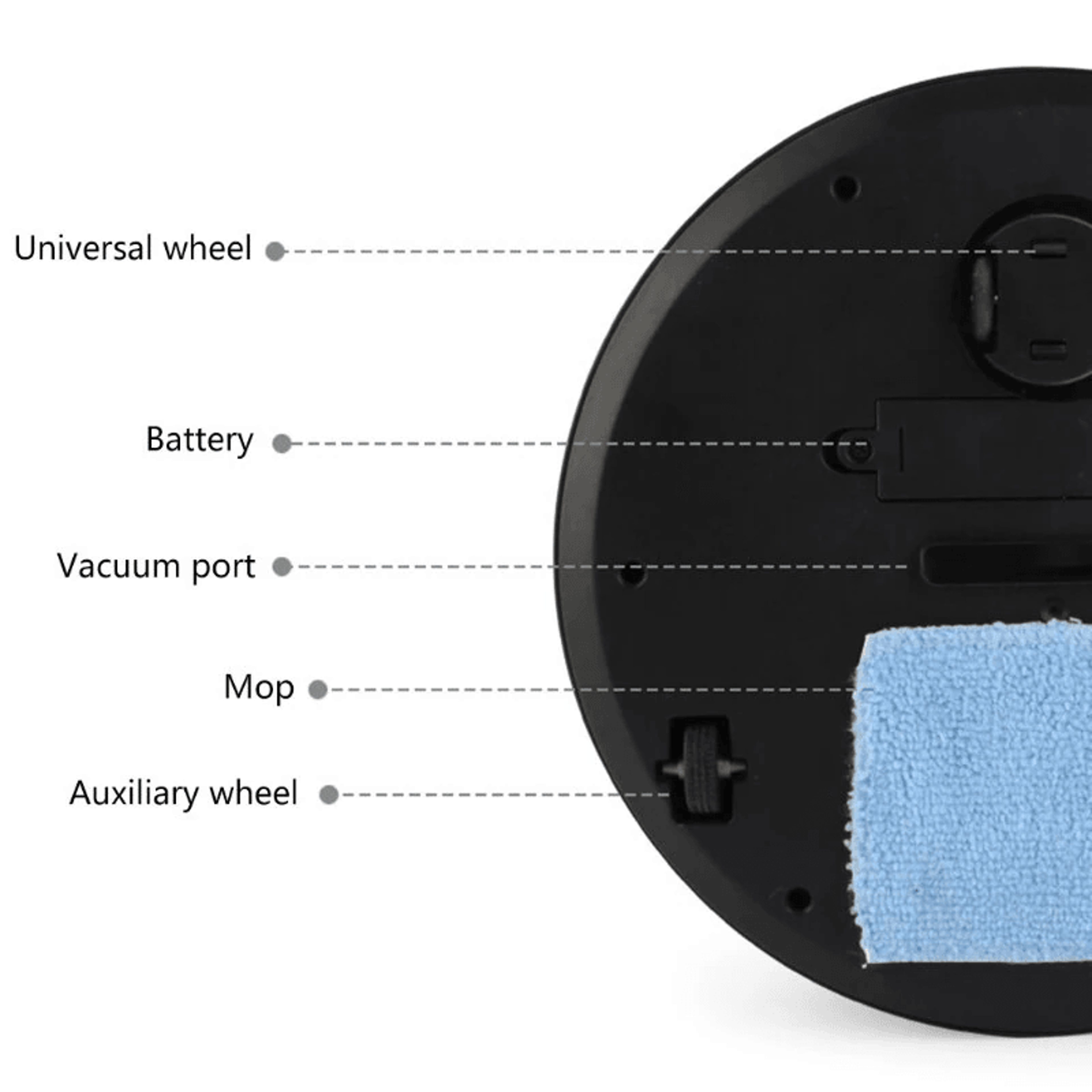 Robot Vacuum Mop With Suction And Rechargeable USB Power 2