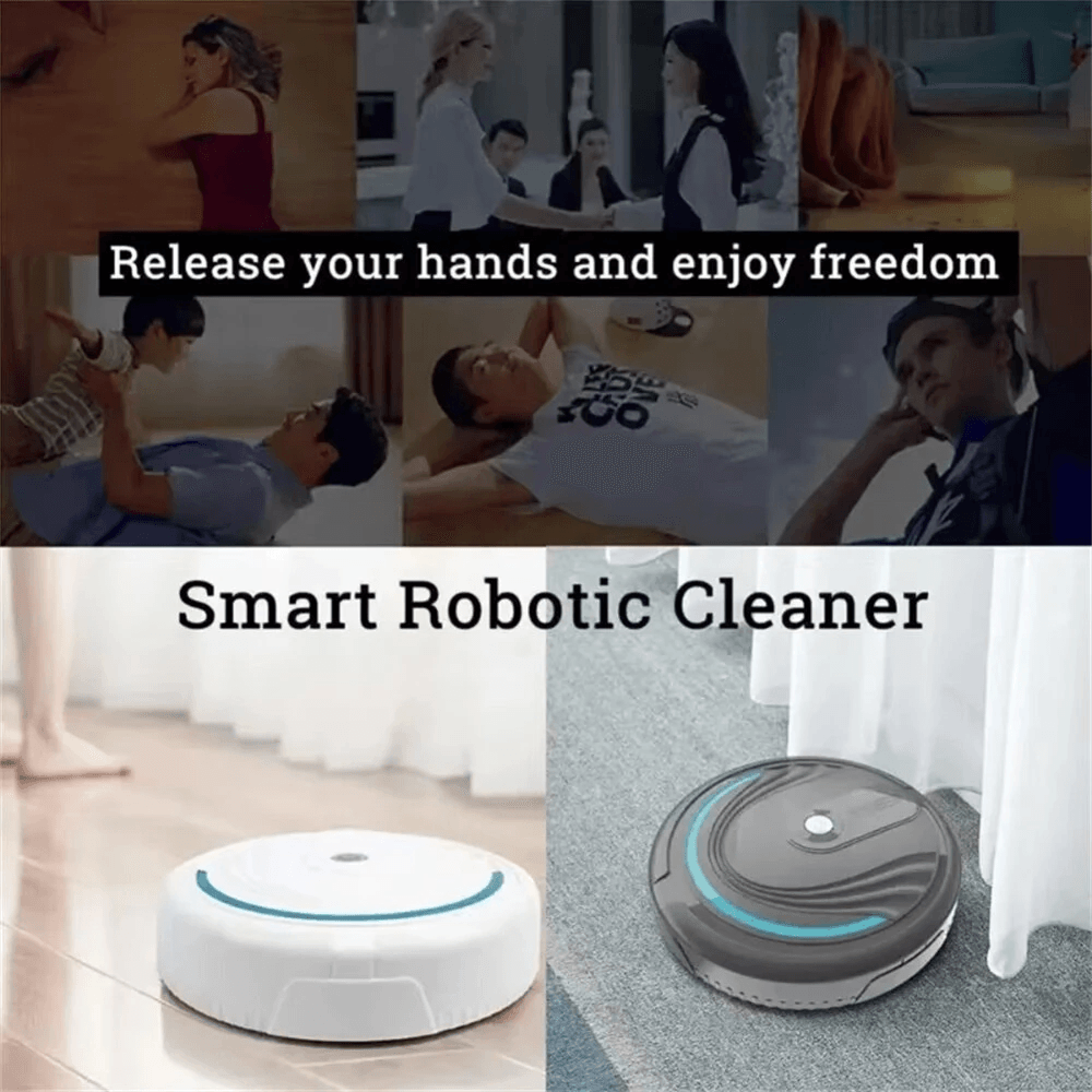 Mini Robot Vacuum Cleaner USB Rechargeable Electrostatic Floor Sweeper 5