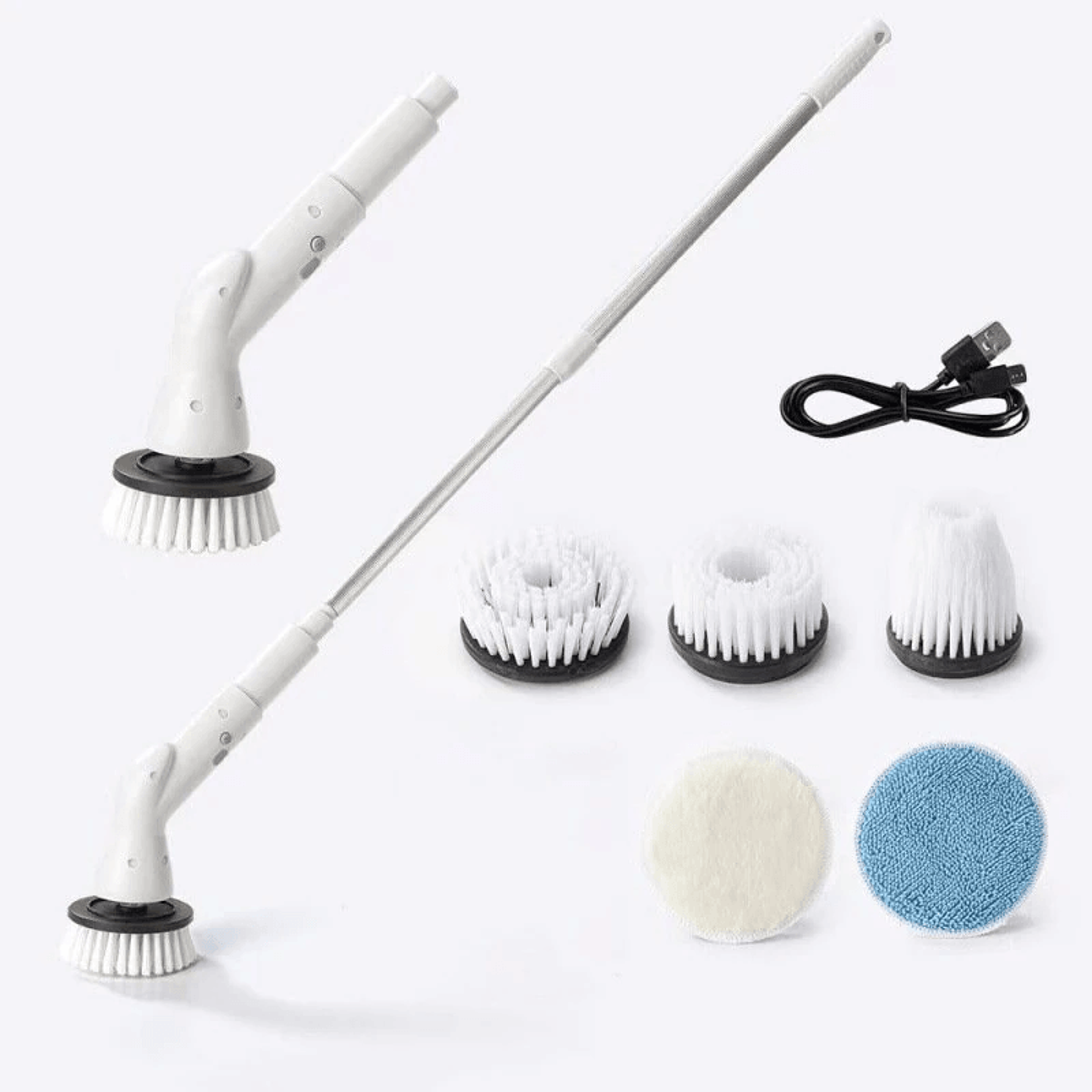 Cordless Electric Cleaning Brush With Extendable Handle And Brush Heads 0