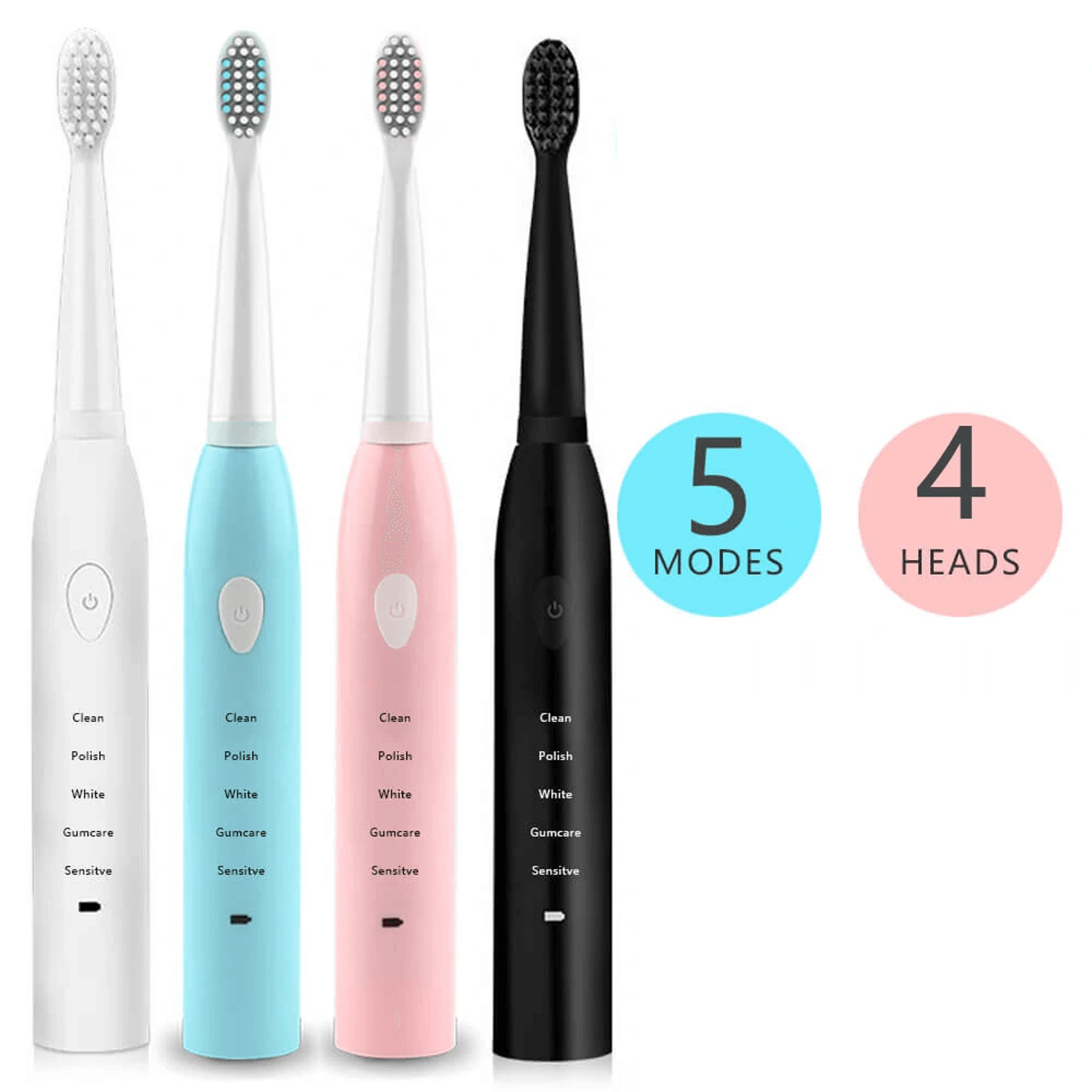 USB Rechargeable Sonic Electric Toothbrush With Cleaning Modes And Brush Heads 1