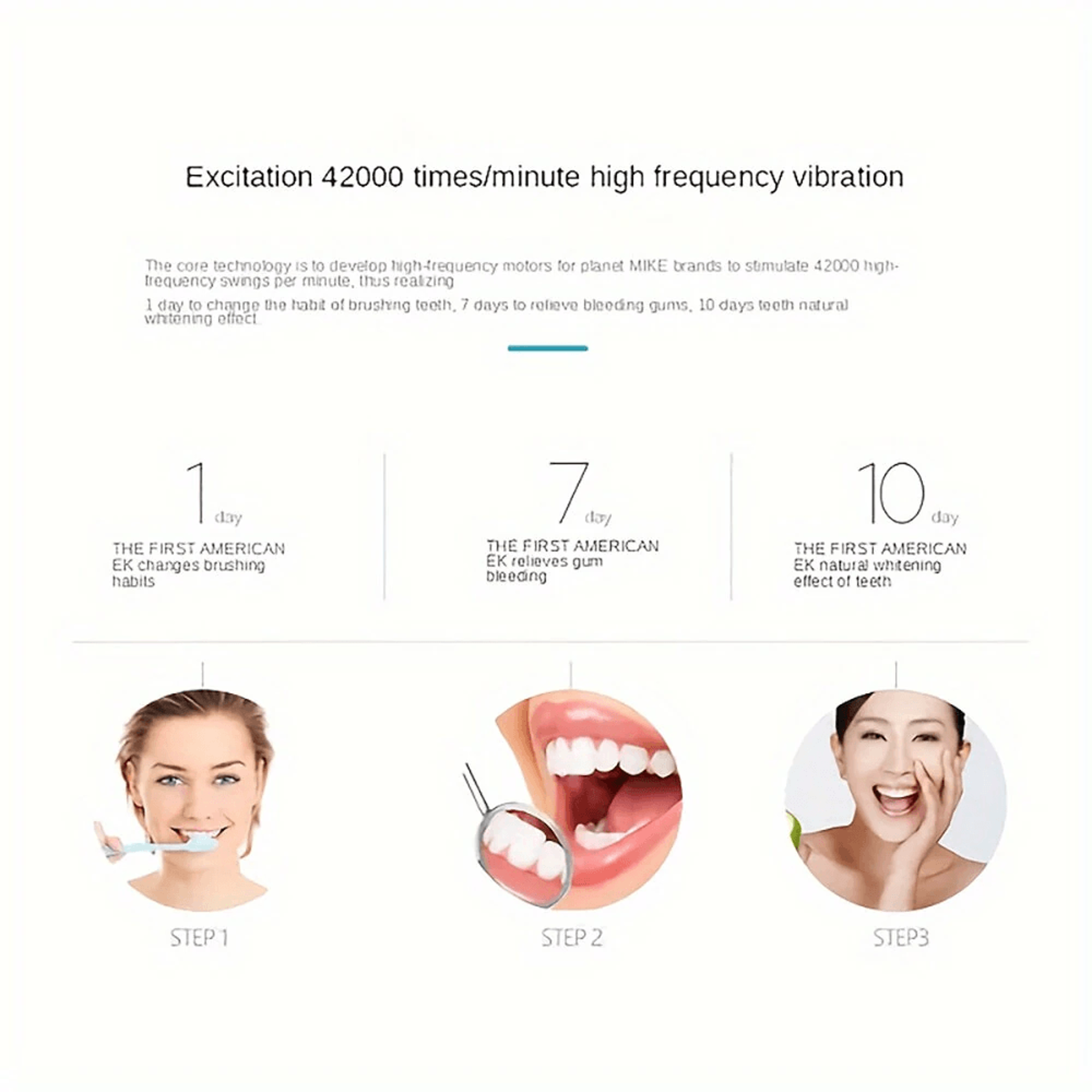 Ultrasonic Electric Toothbrush With Modes Waterproof Design And Brush Heads 6