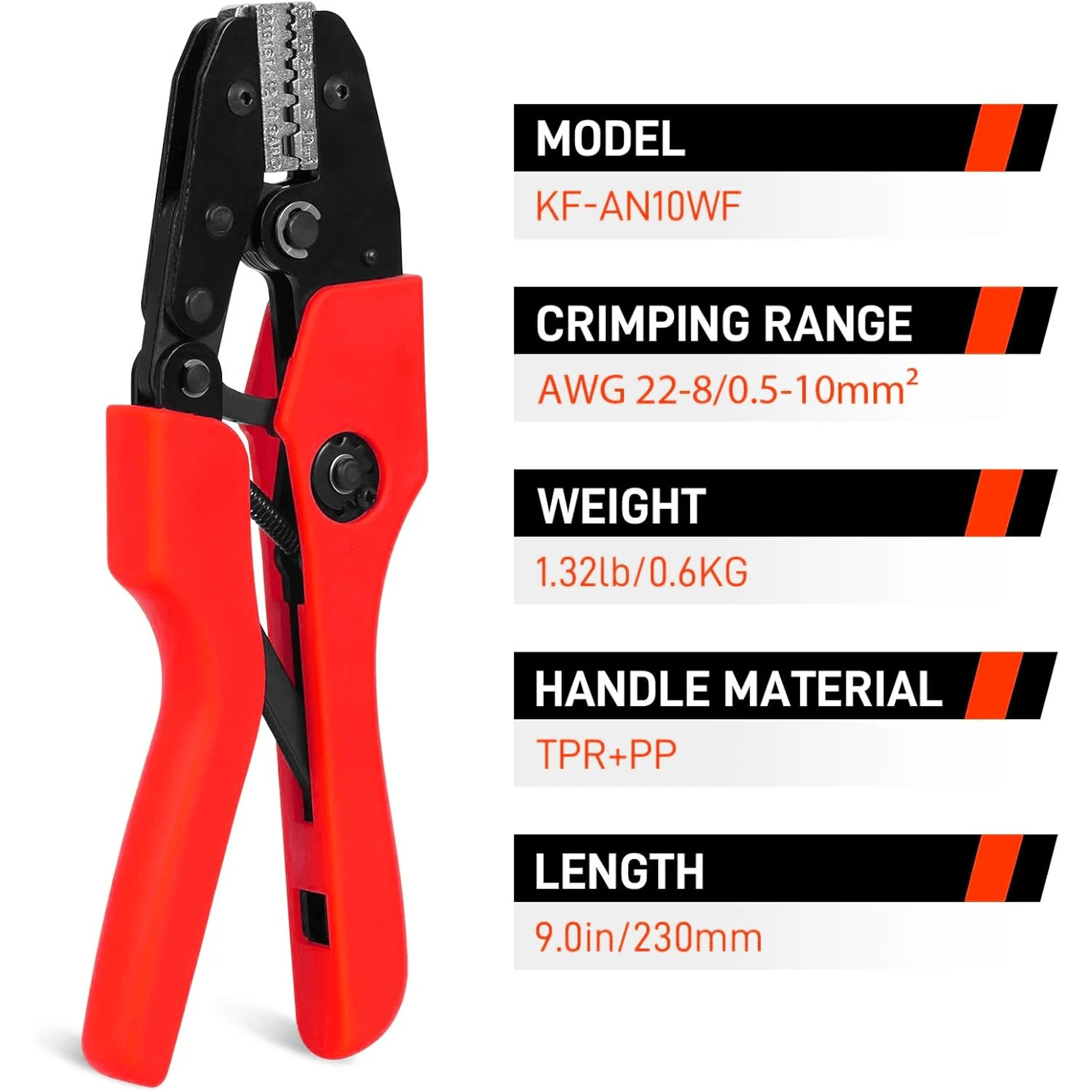 Self Adjusting Wire Ferrule Crimping Tool AWG With Ergonomic Anti Slip Handles 2