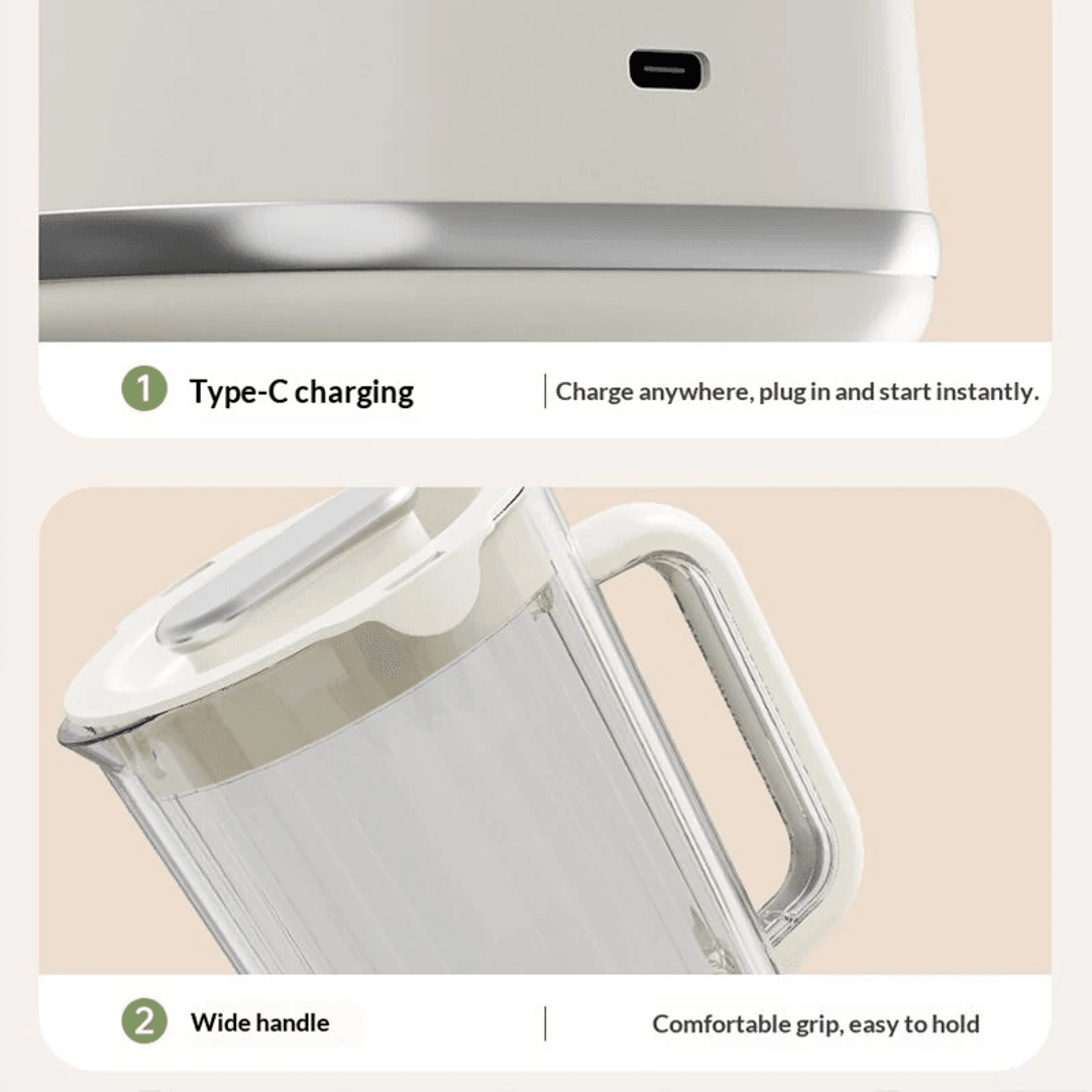 Portable Wireless Juicer Blender Rechargeable Type C Smoothie Maker 5
