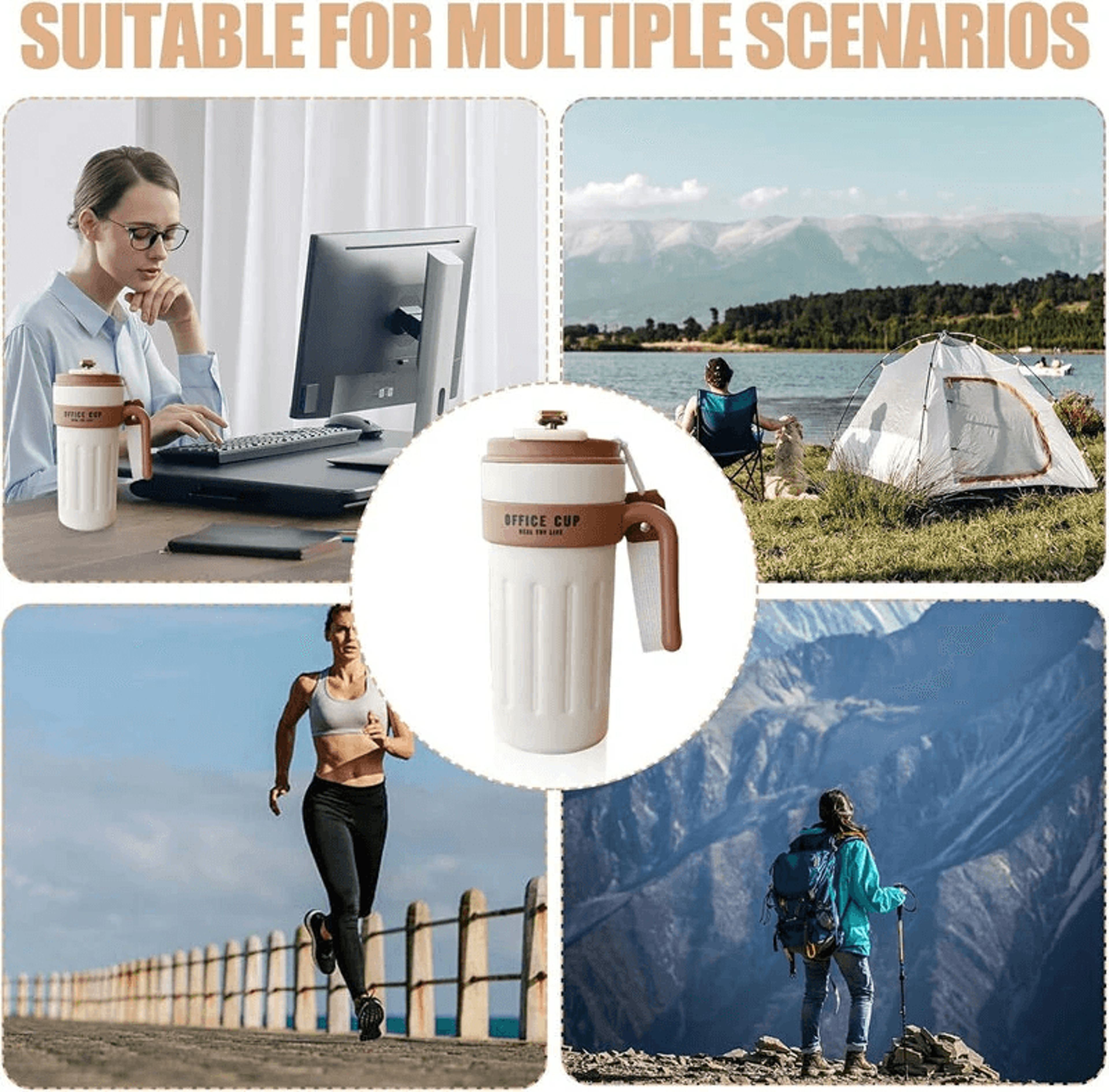 Smart Stainless Steel Insulation Cup With LED Temperature Display And Handle 3