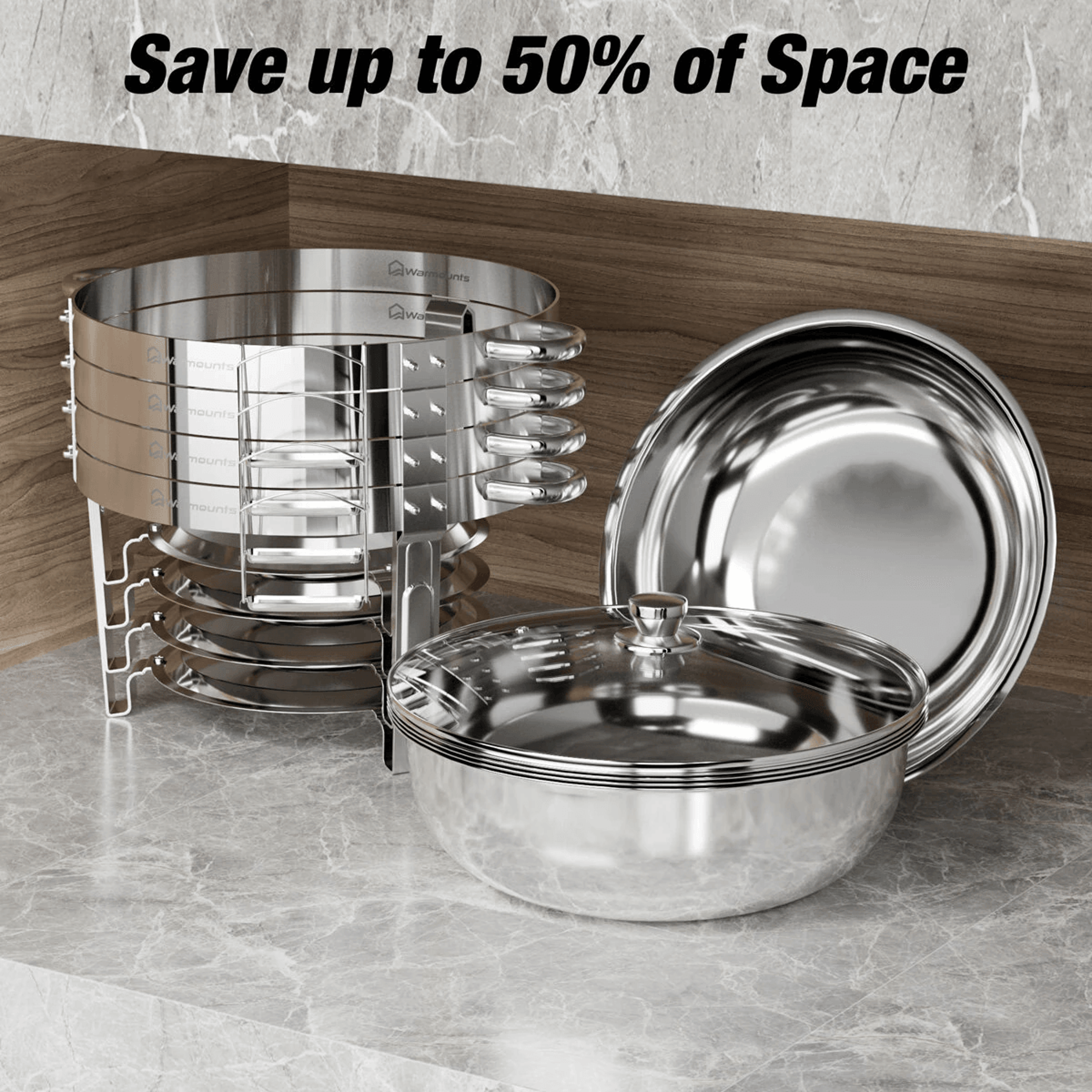 Stainless Steel Quart Round Chafing Dish Buffet Set Of With Glass Lid 6