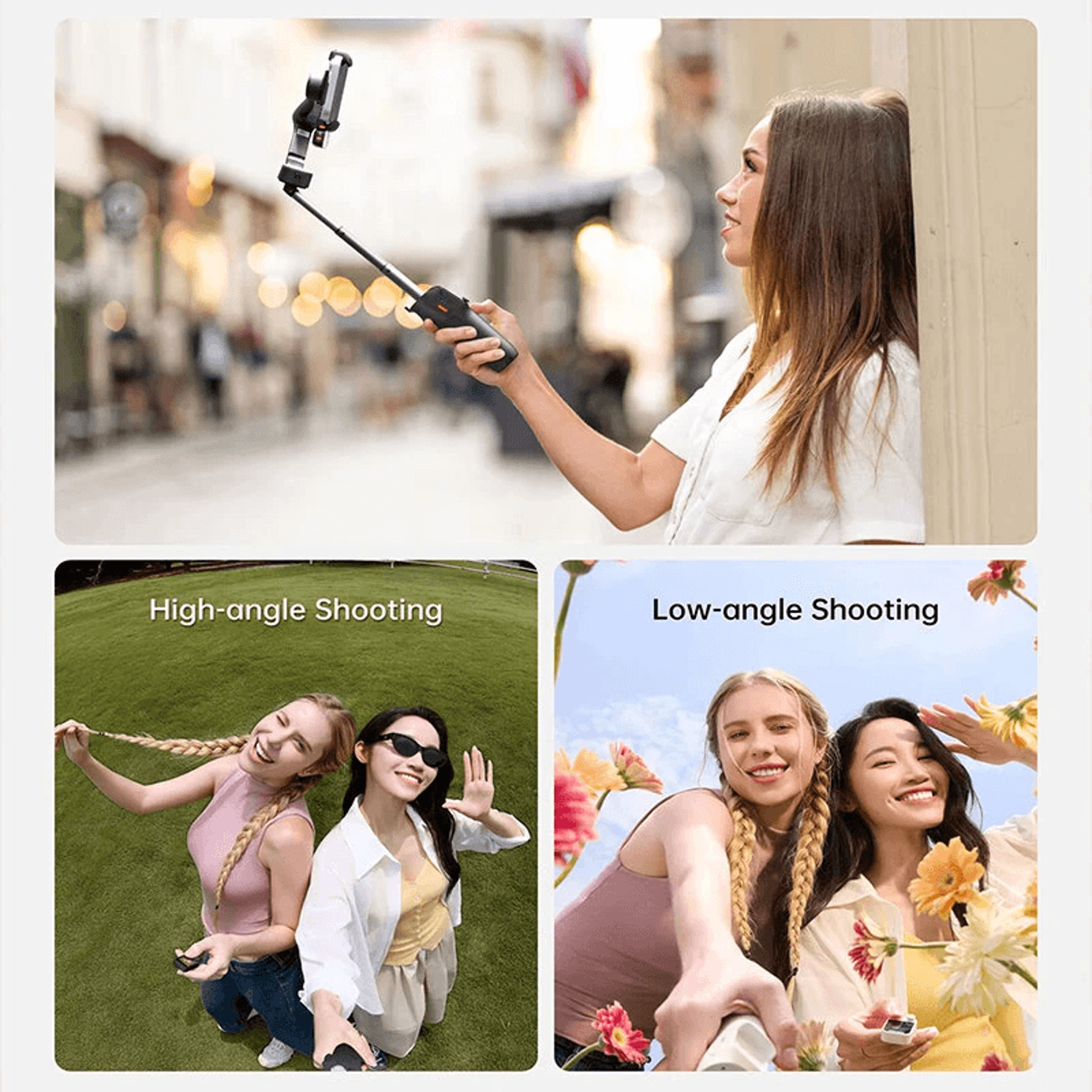 AI Tracking Phone Gimbal Stabilizer With Touchscreen Remote And Fill Light 2