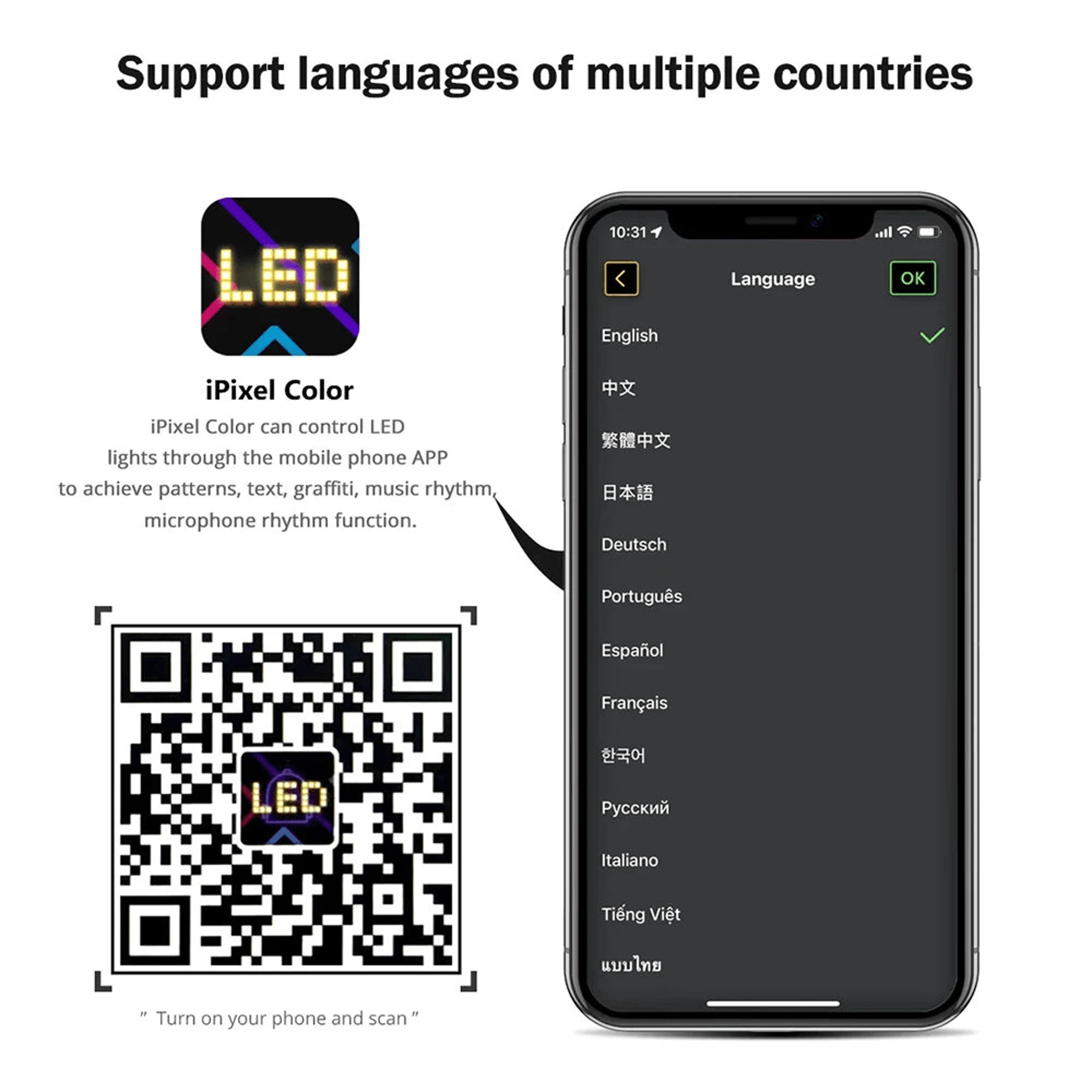 Smart Bluetooth Flexible LED Pixel Screen Strip 3