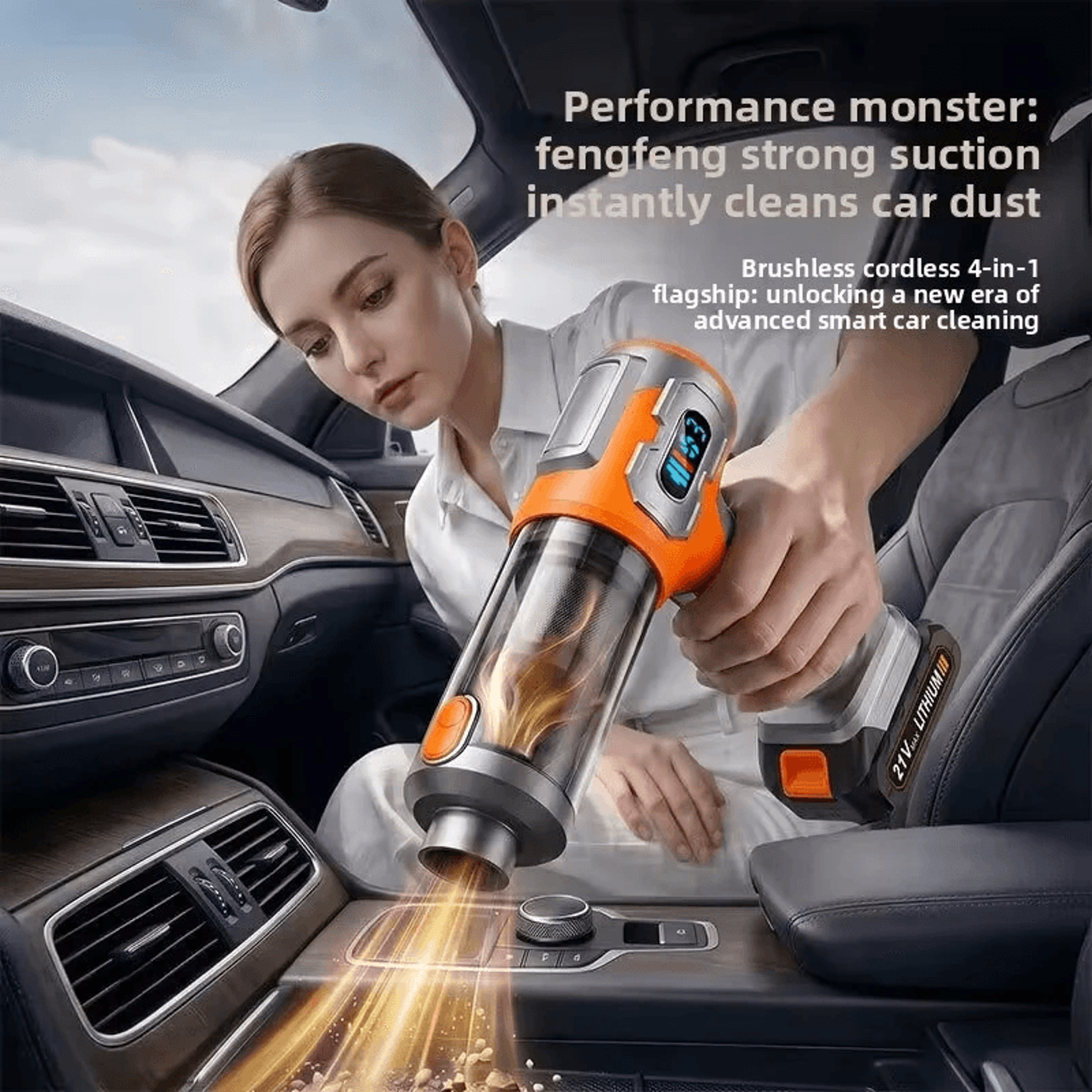 Wireless Car Vacuum Cleaner Brushless Motor High Power Handheld Vacuum 3
