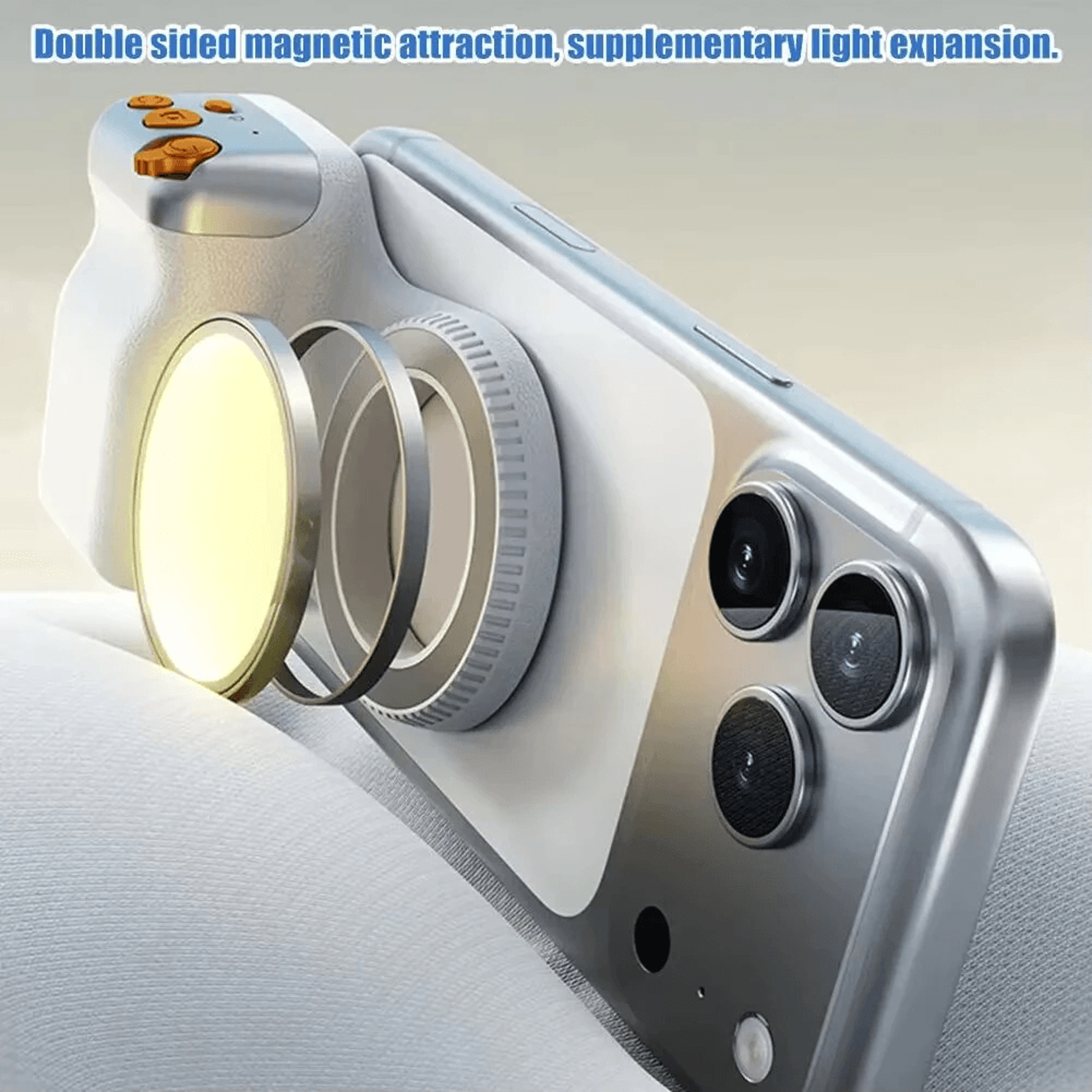 Magnetic Camera Grip White Bluetooth Remote Control Tripod 4